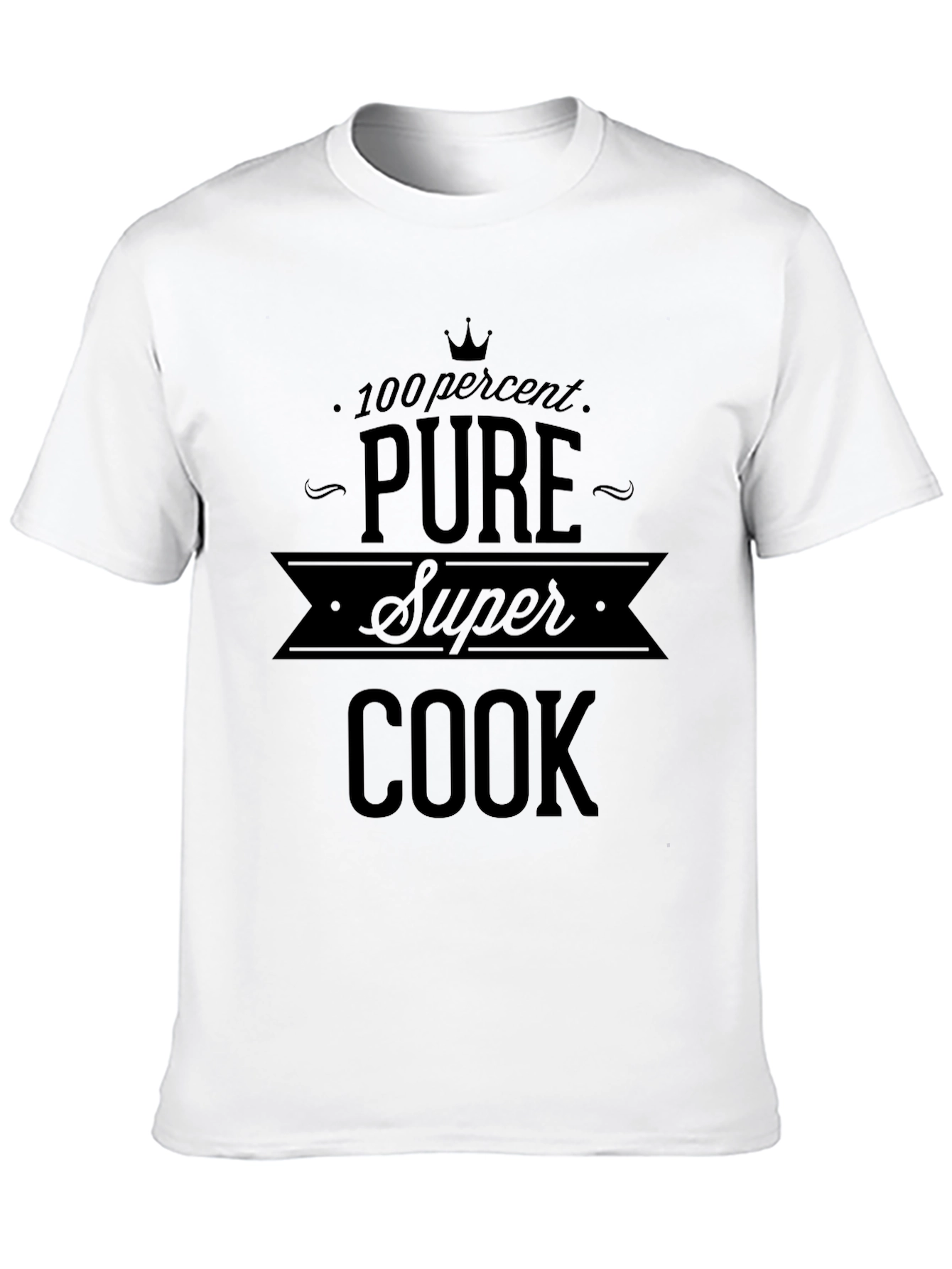Pure Super Cook T-Shirt - Black Cotton Graphic Tee