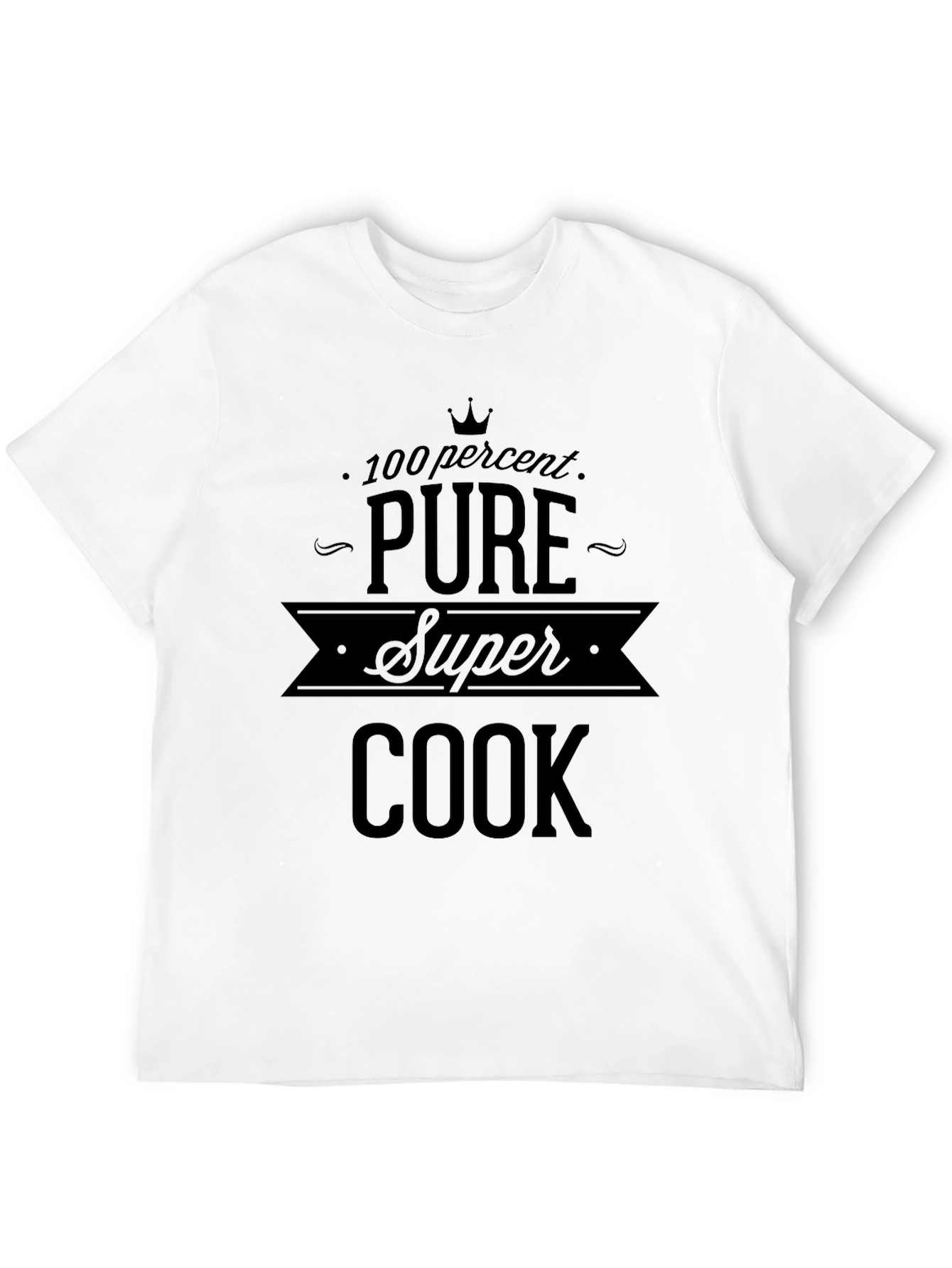 Pure Super Cook T-Shirt - Black Cotton Graphic Tee