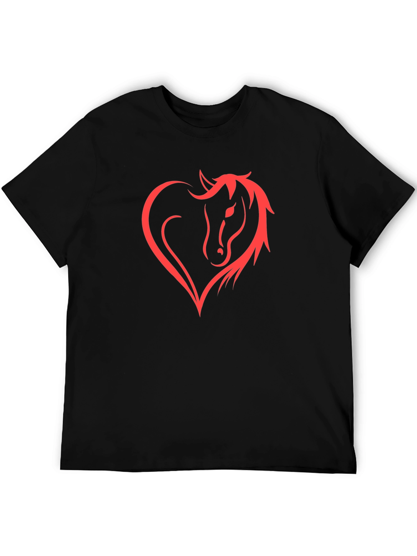 Horse Heart Tee - Stylish Graphic Print Shirt
