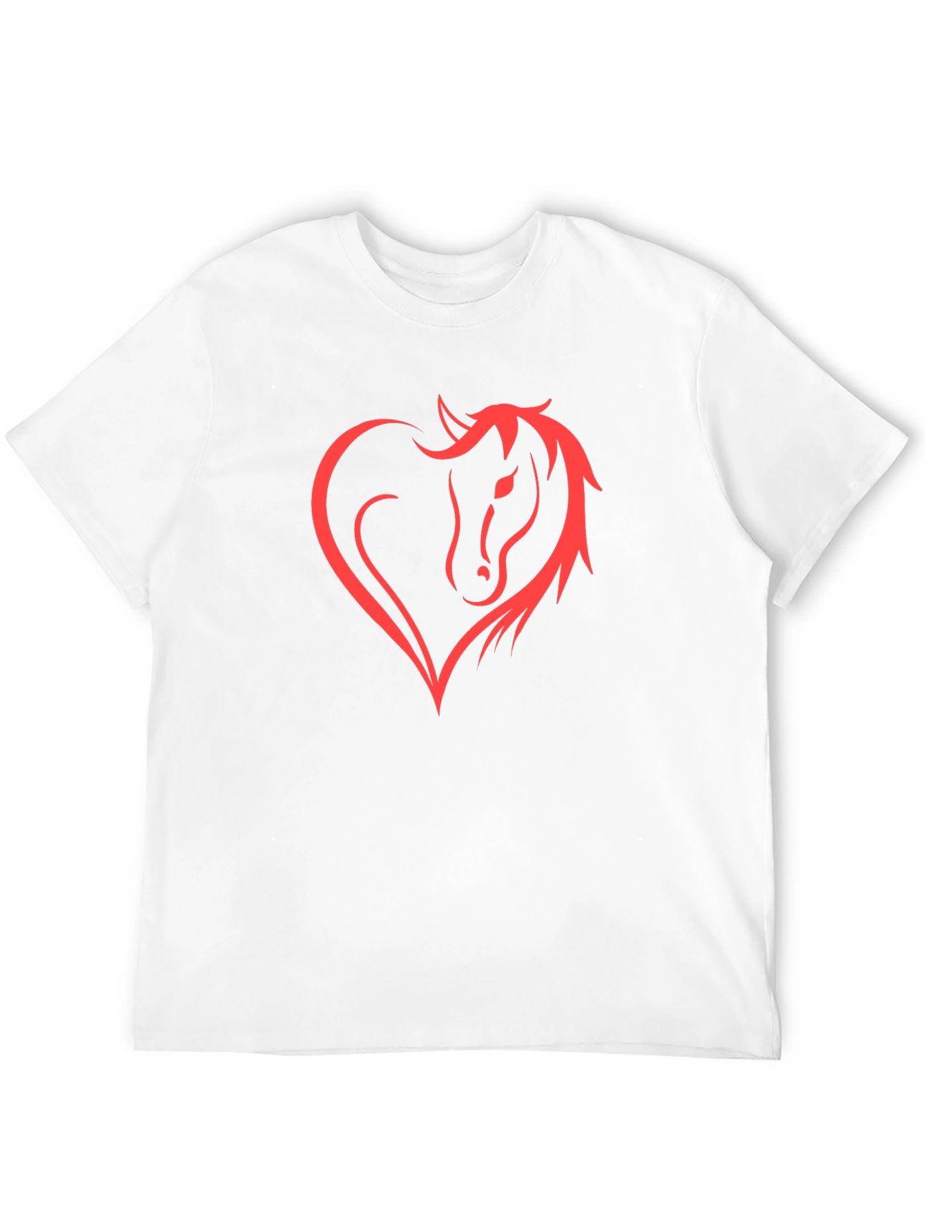 Horse Heart Tee - Stylish Graphic Print Shirt