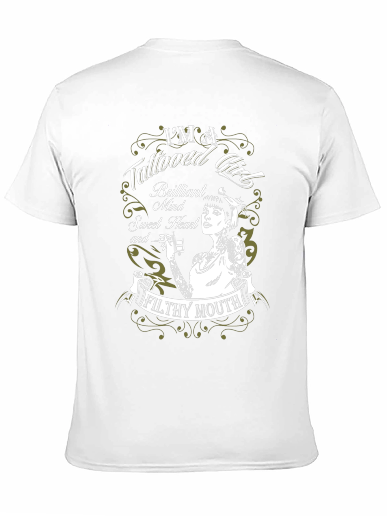 Tattooed Girl Graphic Tee - Edgy & Unique Design