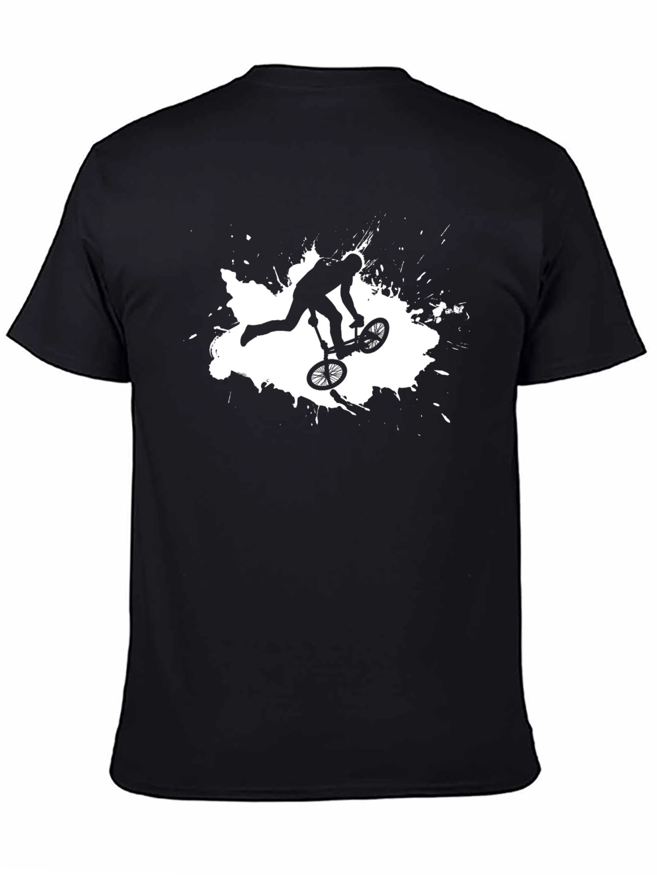 BMX Rider Graphic Tee - Cool Black Cotton Shirt