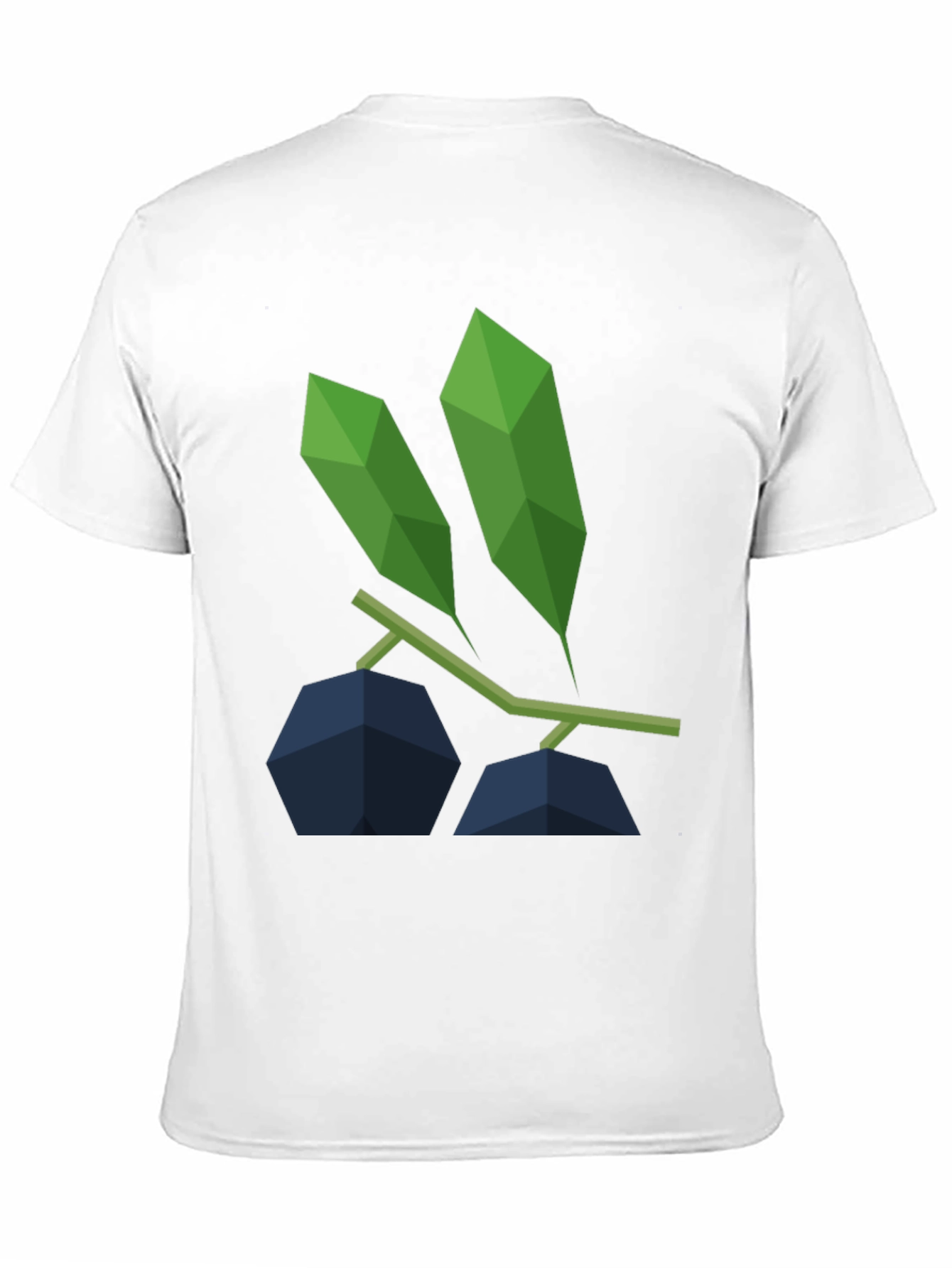Geometric Blueberry Graphic Tee - Modern Casual Style