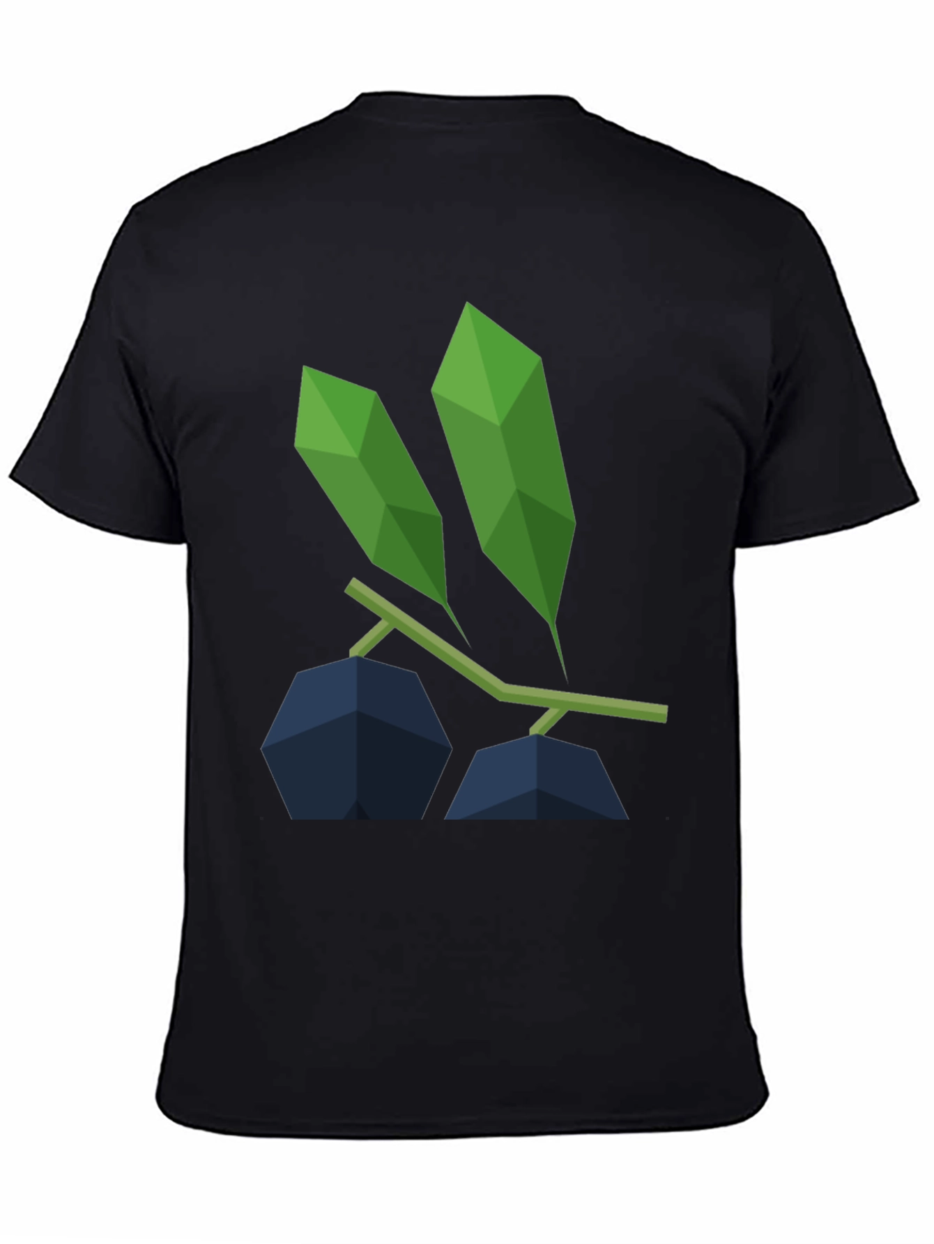 Geometric Blueberry Graphic Tee - Modern Casual Style