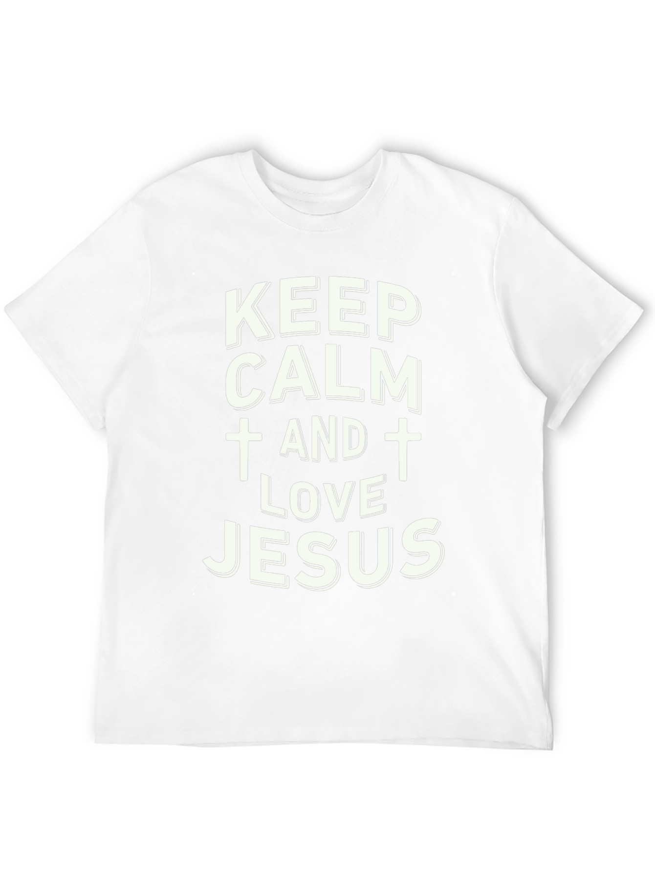 Keep Calm and Love Jesus Black T-Shirt