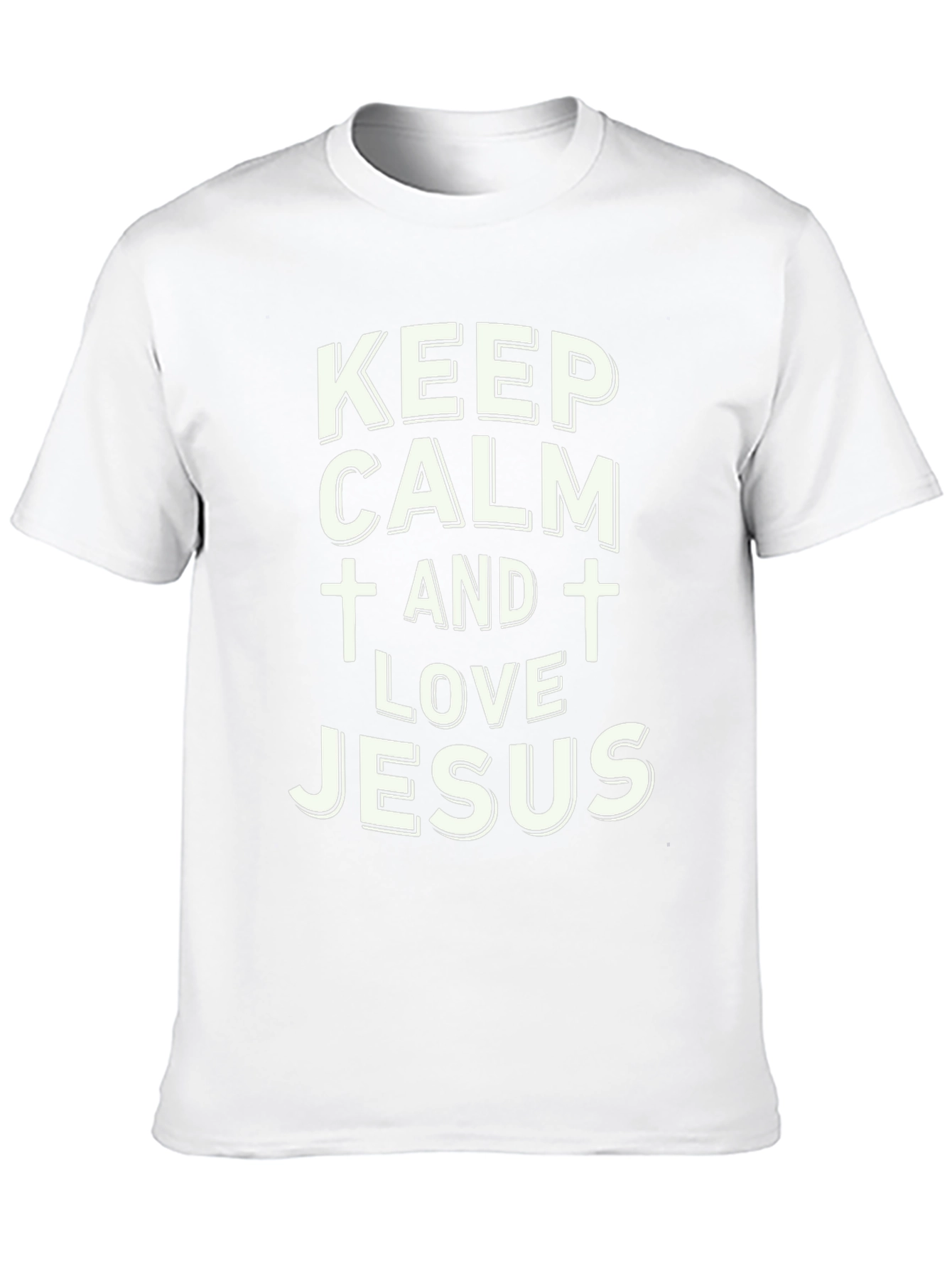 Keep Calm and Love Jesus Black T-Shirt