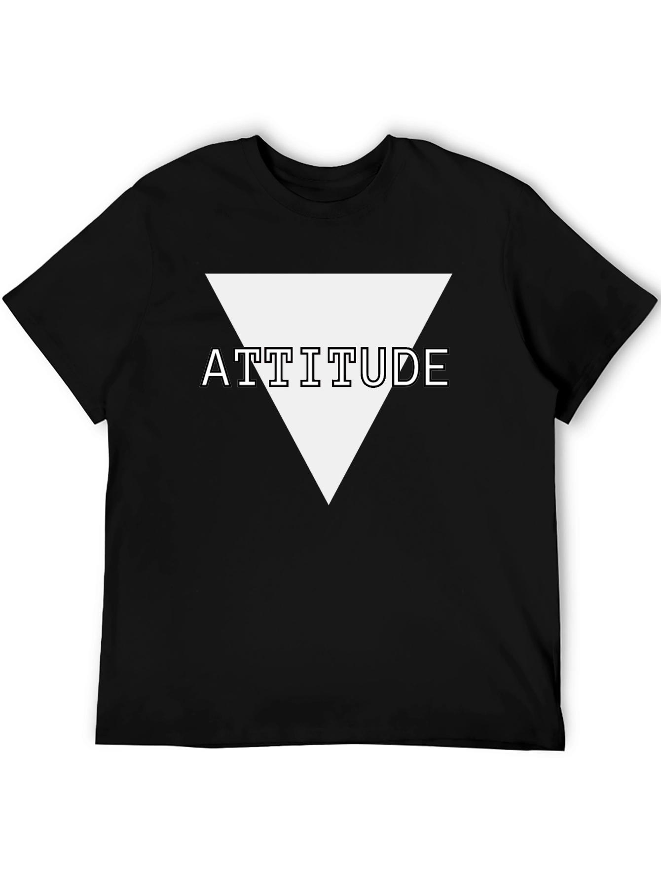 Attitude Triangle Graphic Black T-Shirt