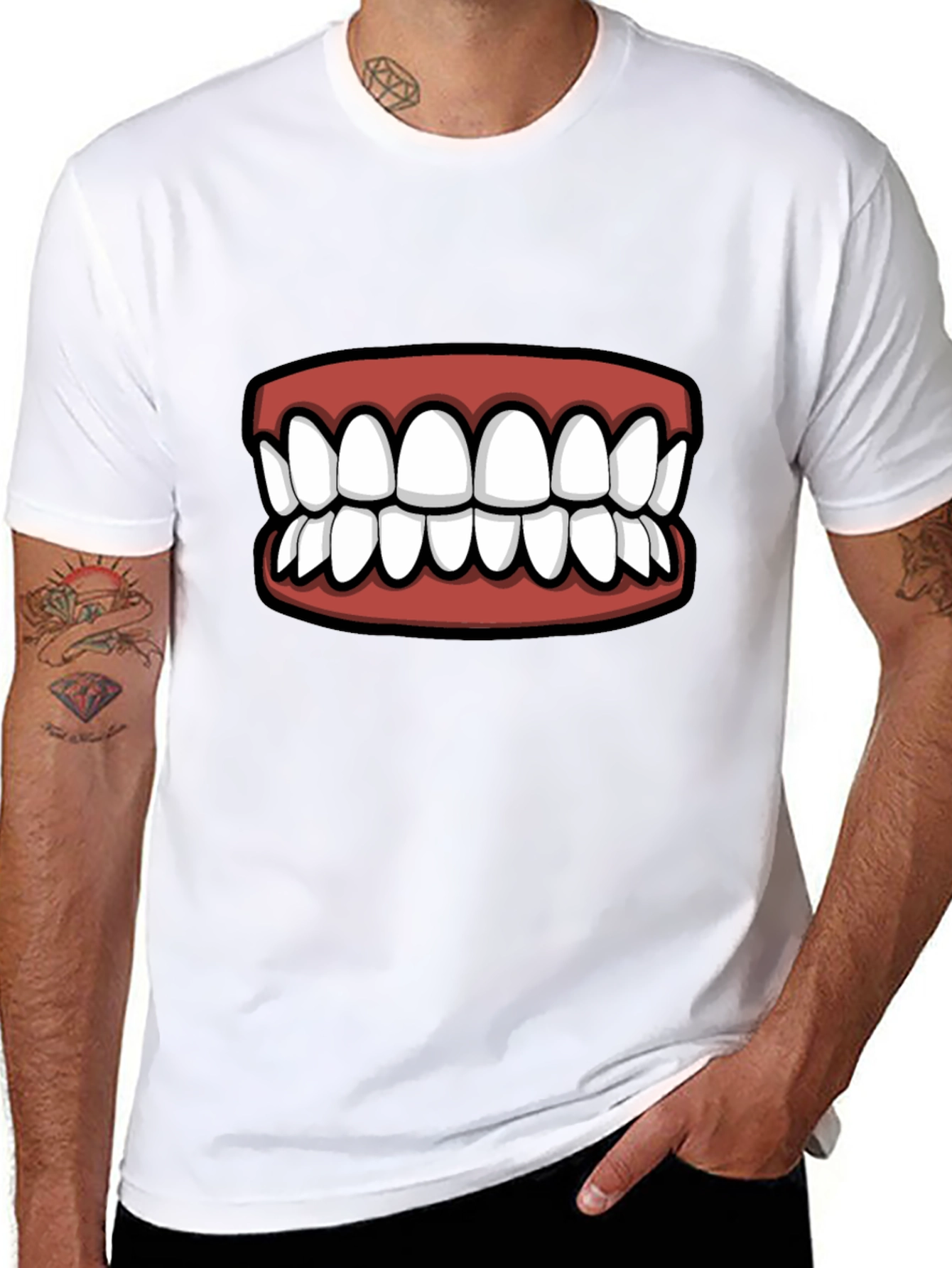 Funny Teeth Graphic T-Shirt - Statement Tee