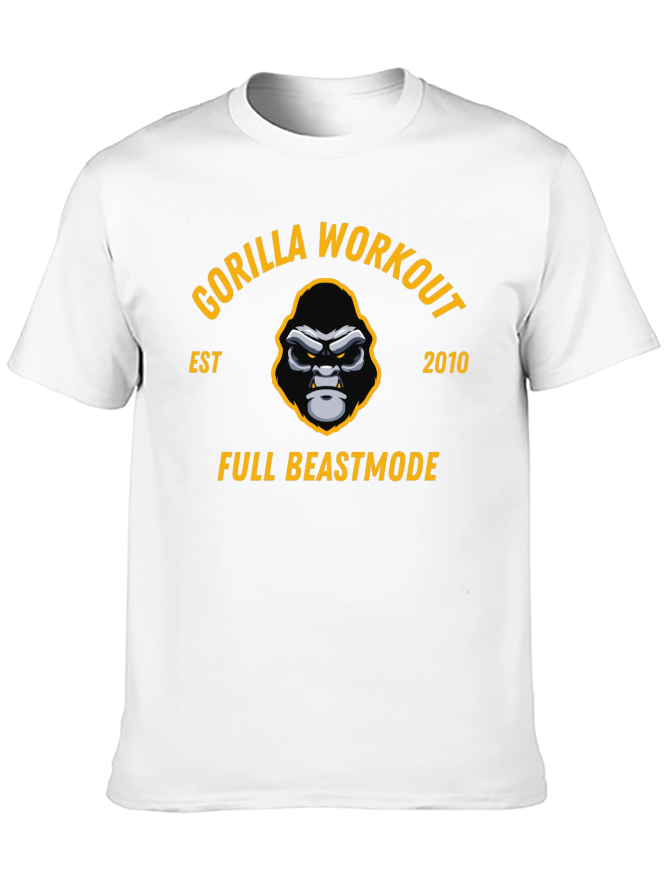 Gorilla Workout Black T-Shirt - Full Beastmode