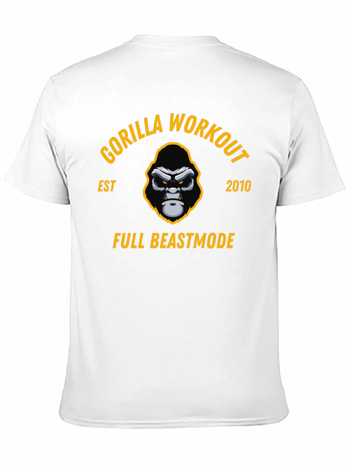 Gorilla Workout Black T-Shirt - Full Beastmode
