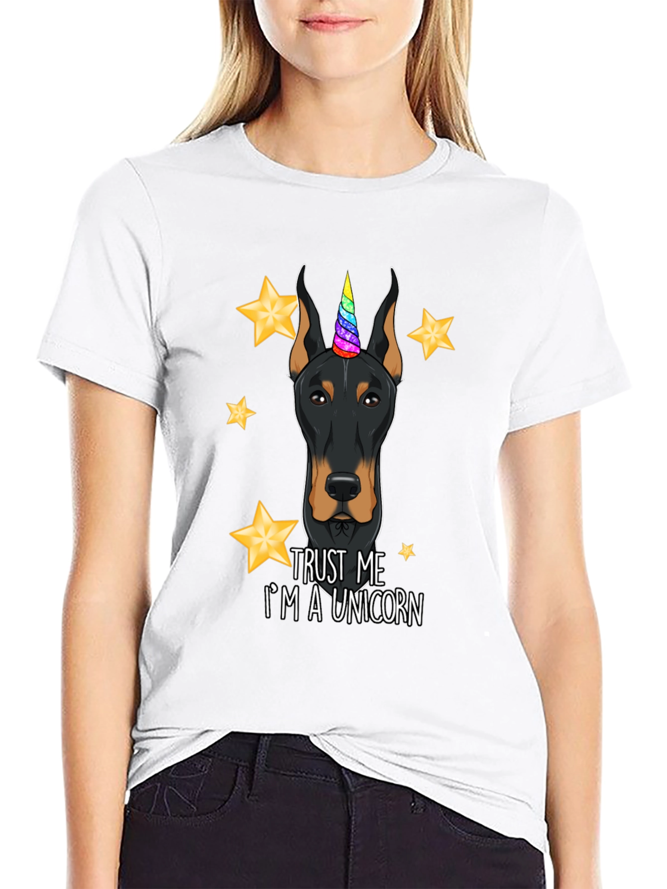 Doberman Unicorn T-Shirt - Trust Me