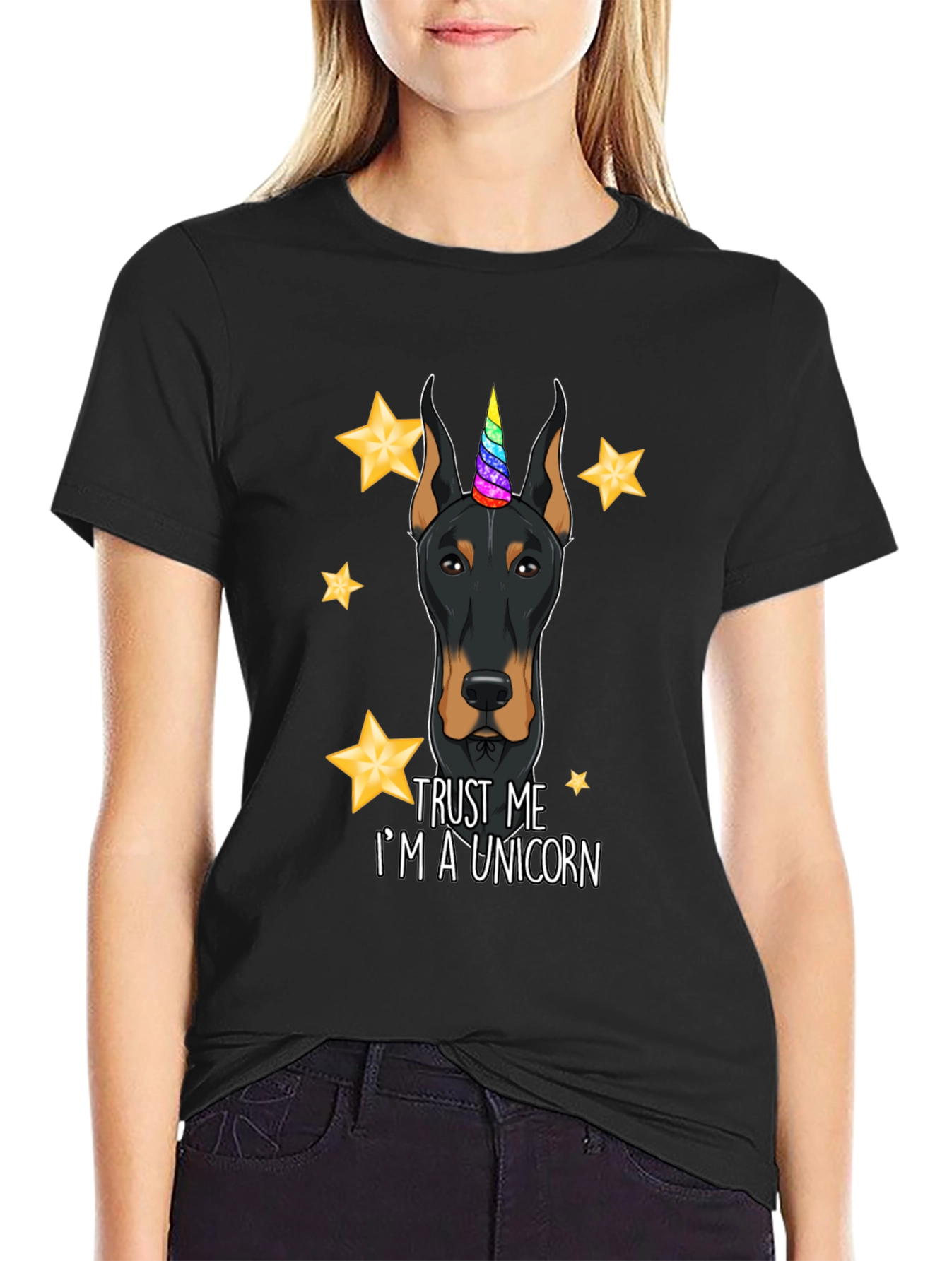 Doberman Unicorn T-Shirt - Trust Me