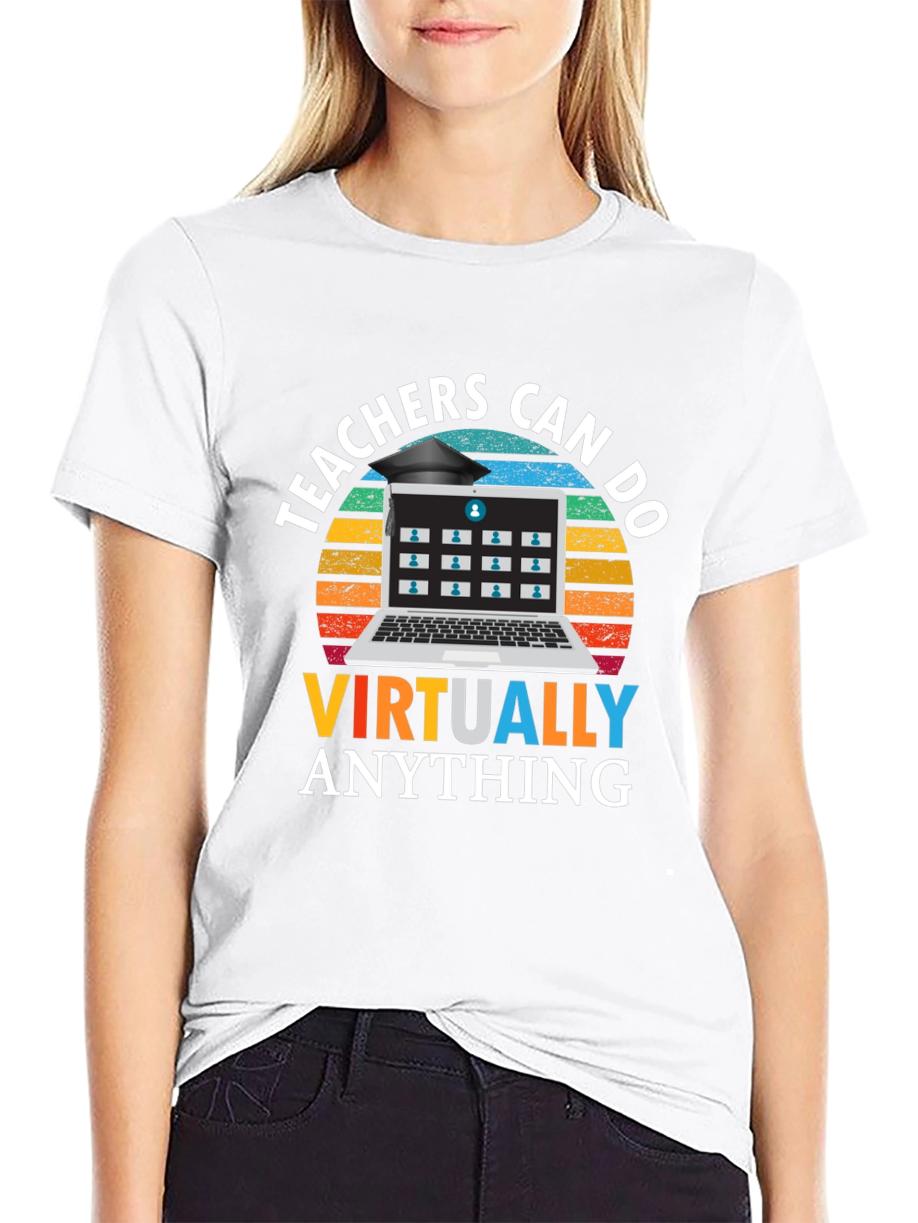 Teachers Can Do Virtually Anything Black T-Shirt