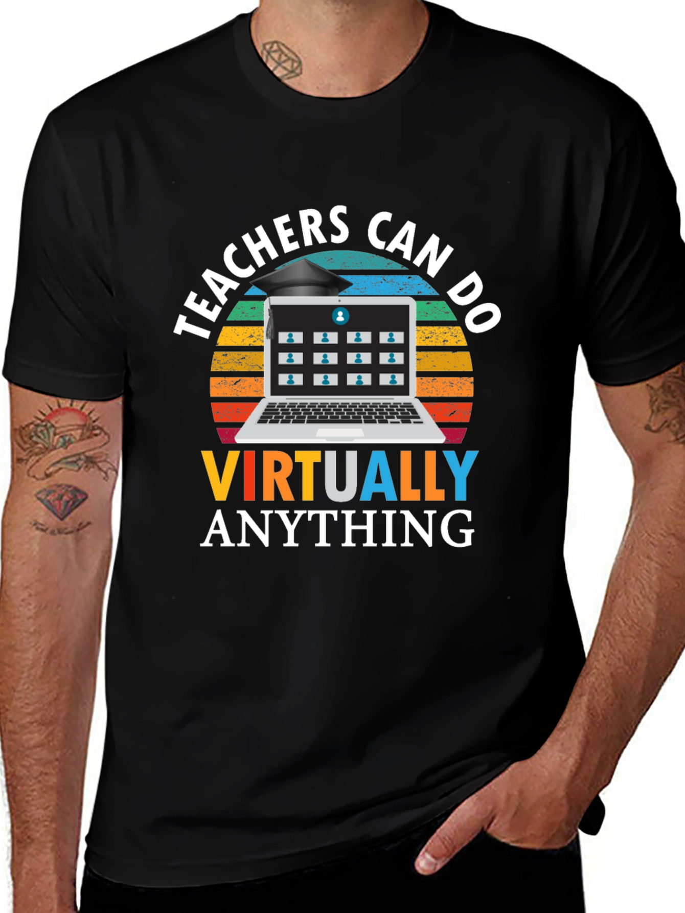 Teachers Can Do Virtually Anything Black T-Shirt