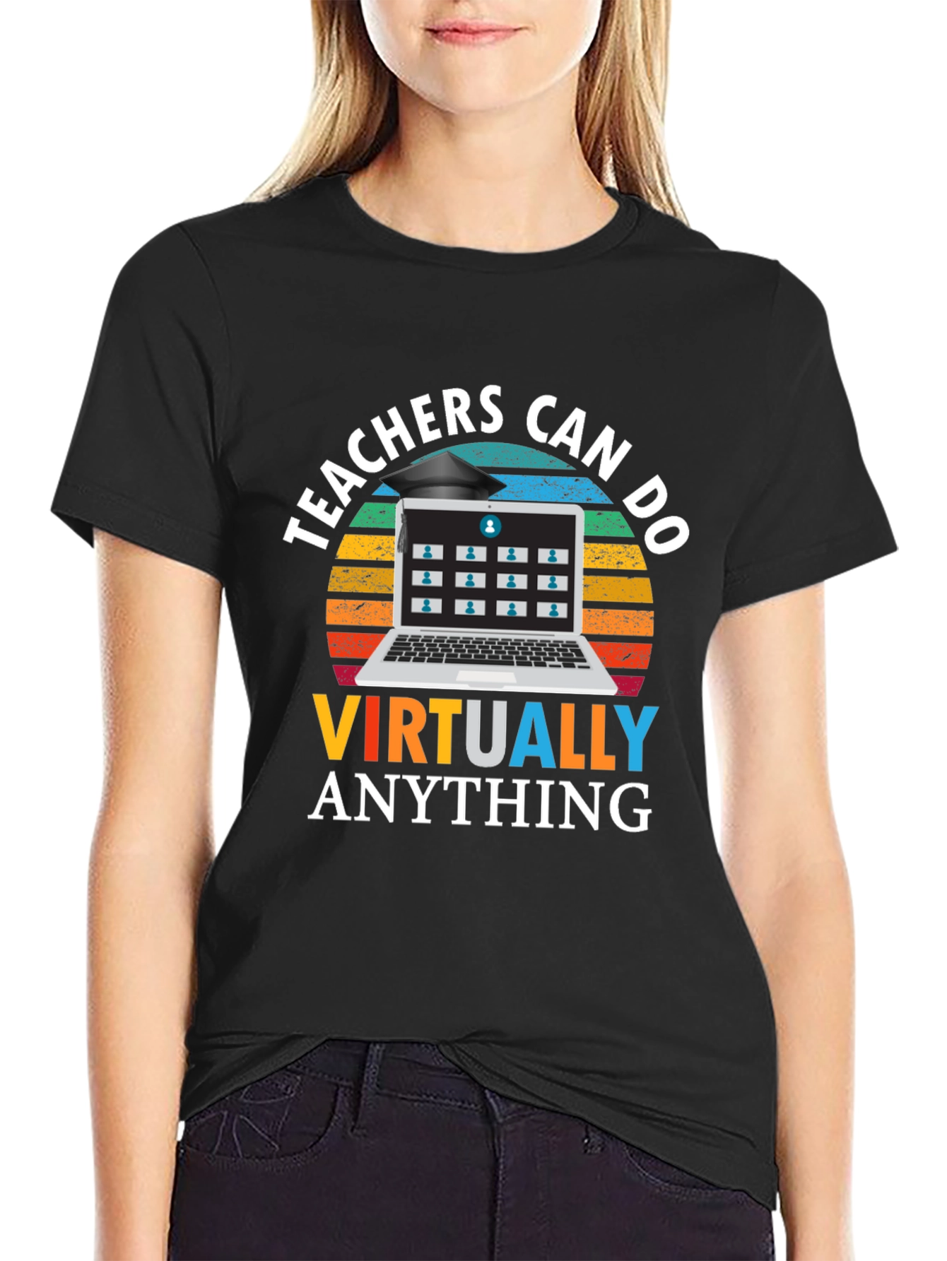 Teachers Can Do Virtually Anything Black T-Shirt