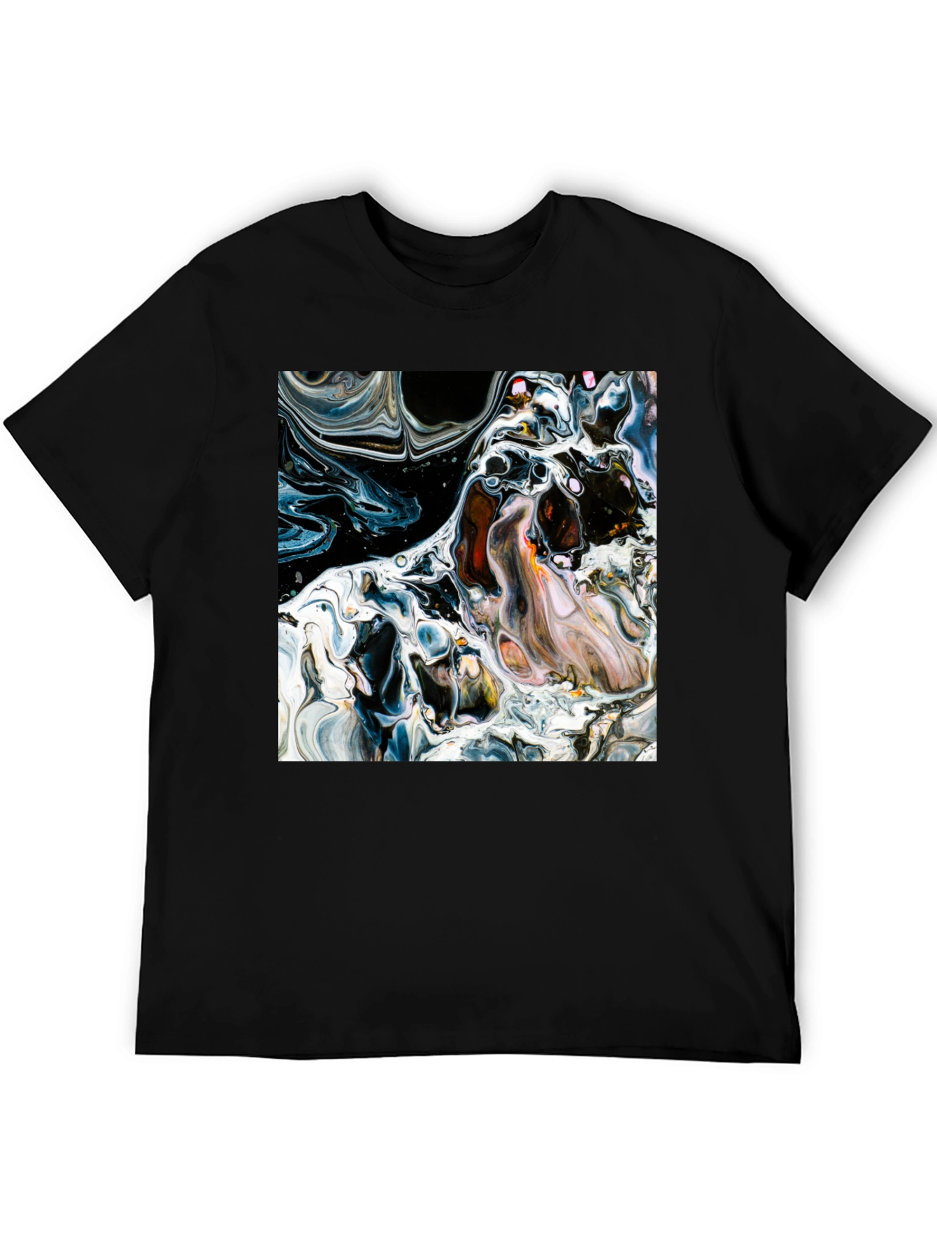 Abstract Art Graphic Black T-Shirt