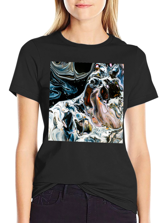 Abstract Art Graphic Black T-Shirt