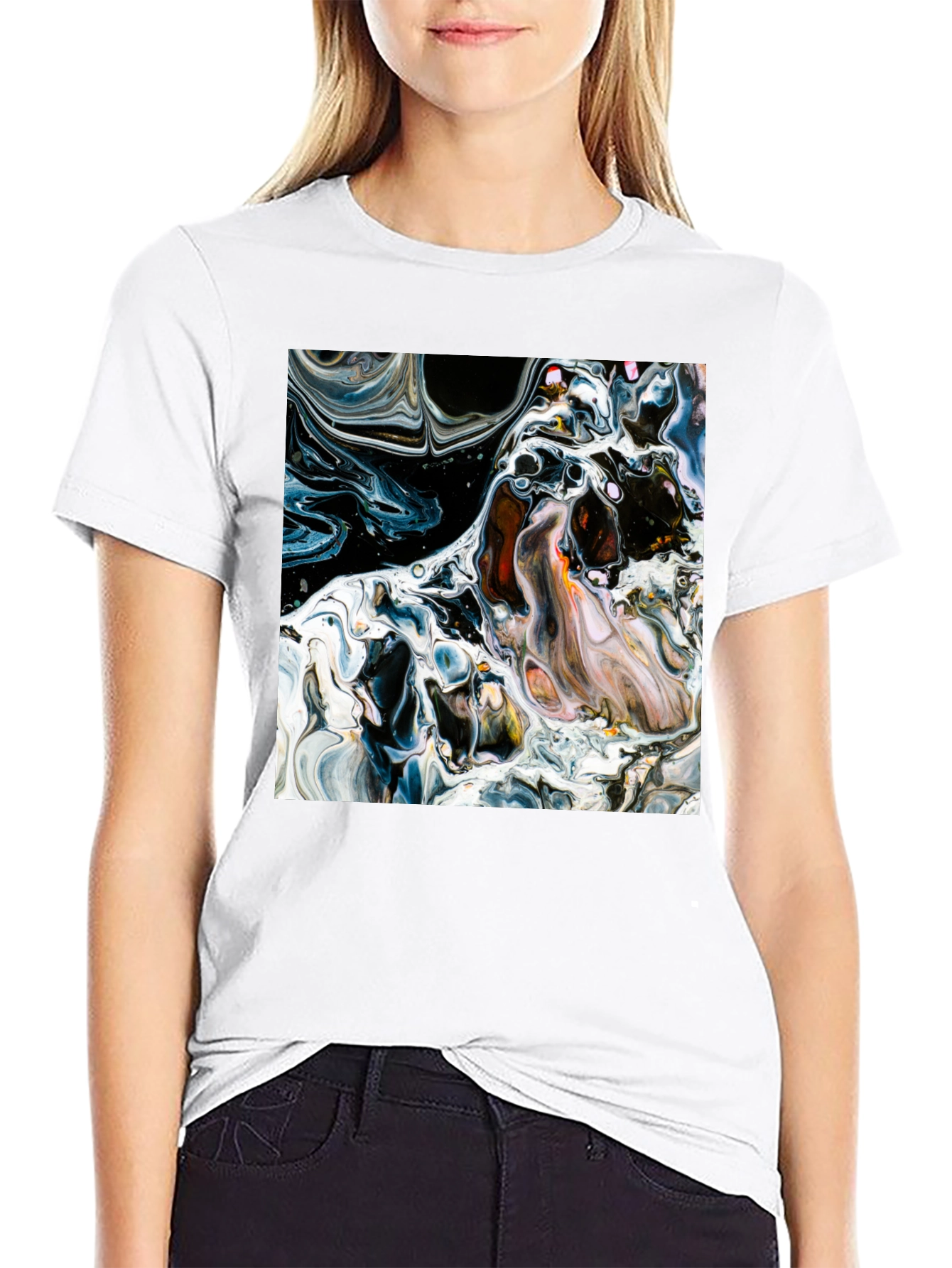 Abstract Art Graphic Black T-Shirt