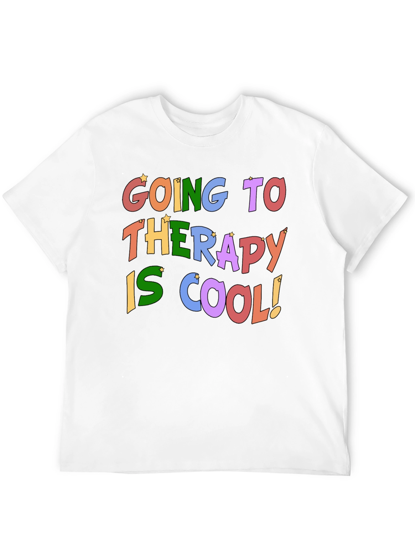 Therapy is Cool T-Shirt - Black Crew Neck