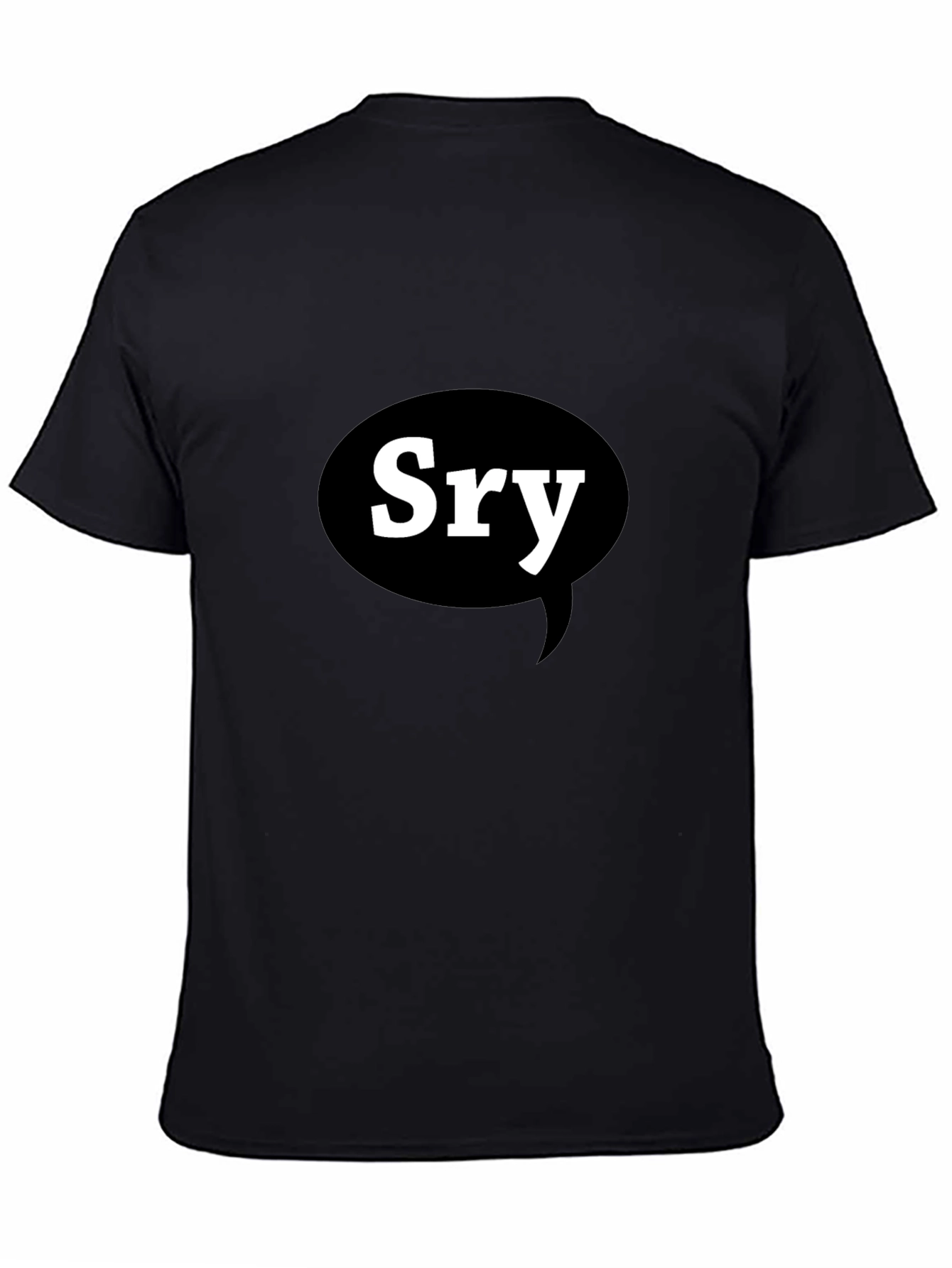 Sry Sorry Apology Black T-Shirt