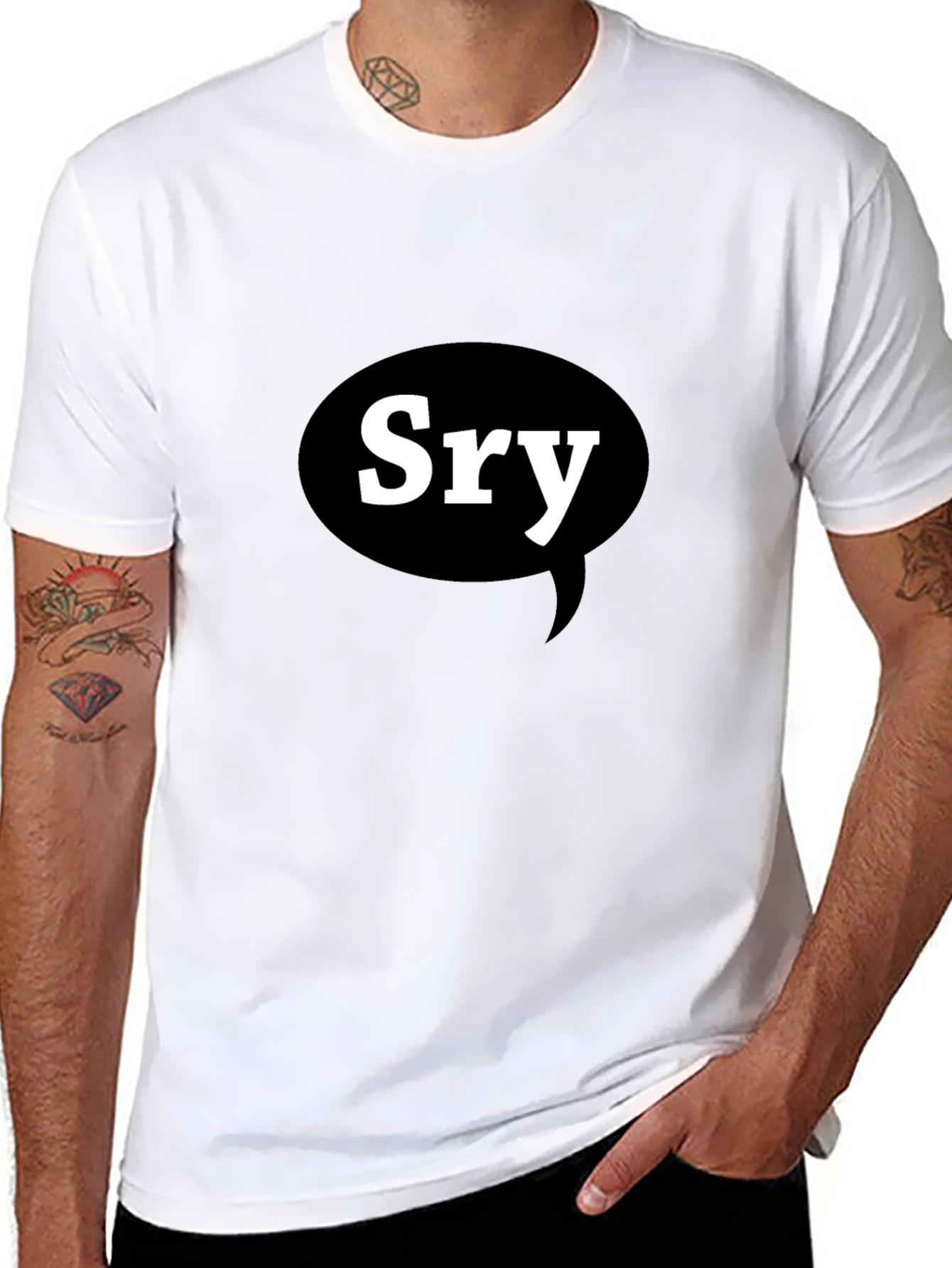 Sry Sorry Apology Black T-Shirt