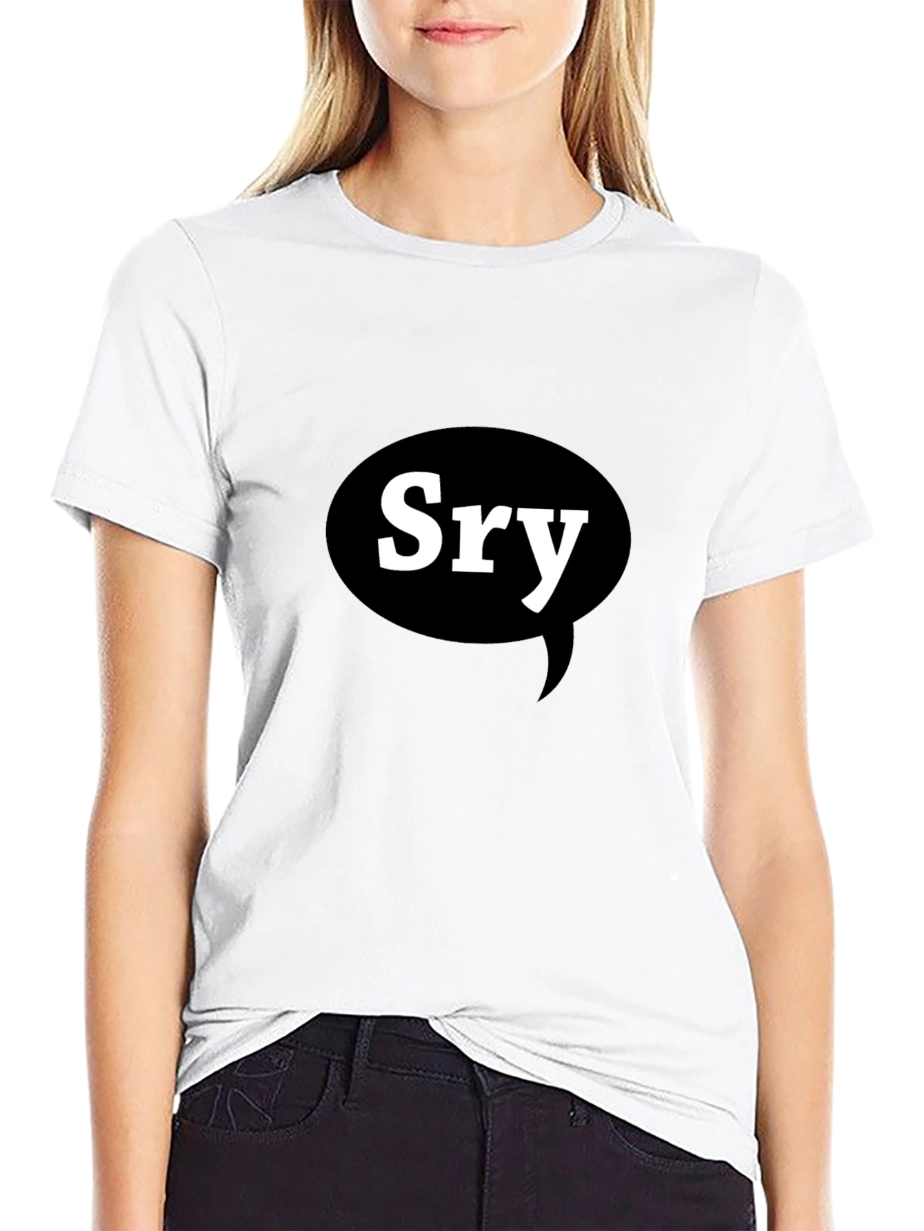 Sry Sorry Apology Black T-Shirt