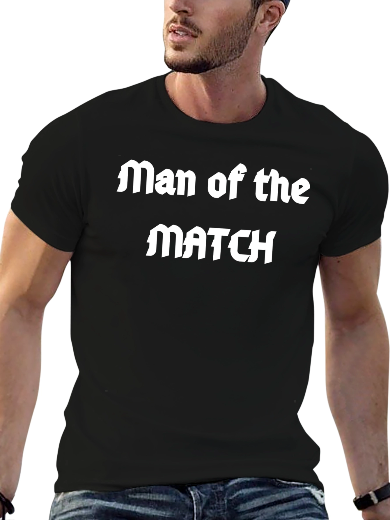 Man of the Match Graphic Tee - Black
