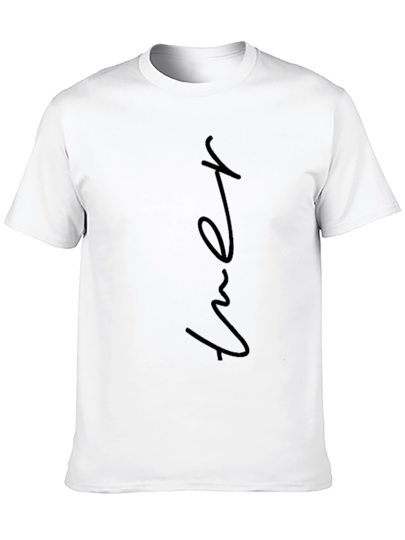 Mens Black T-Shirt with True Design