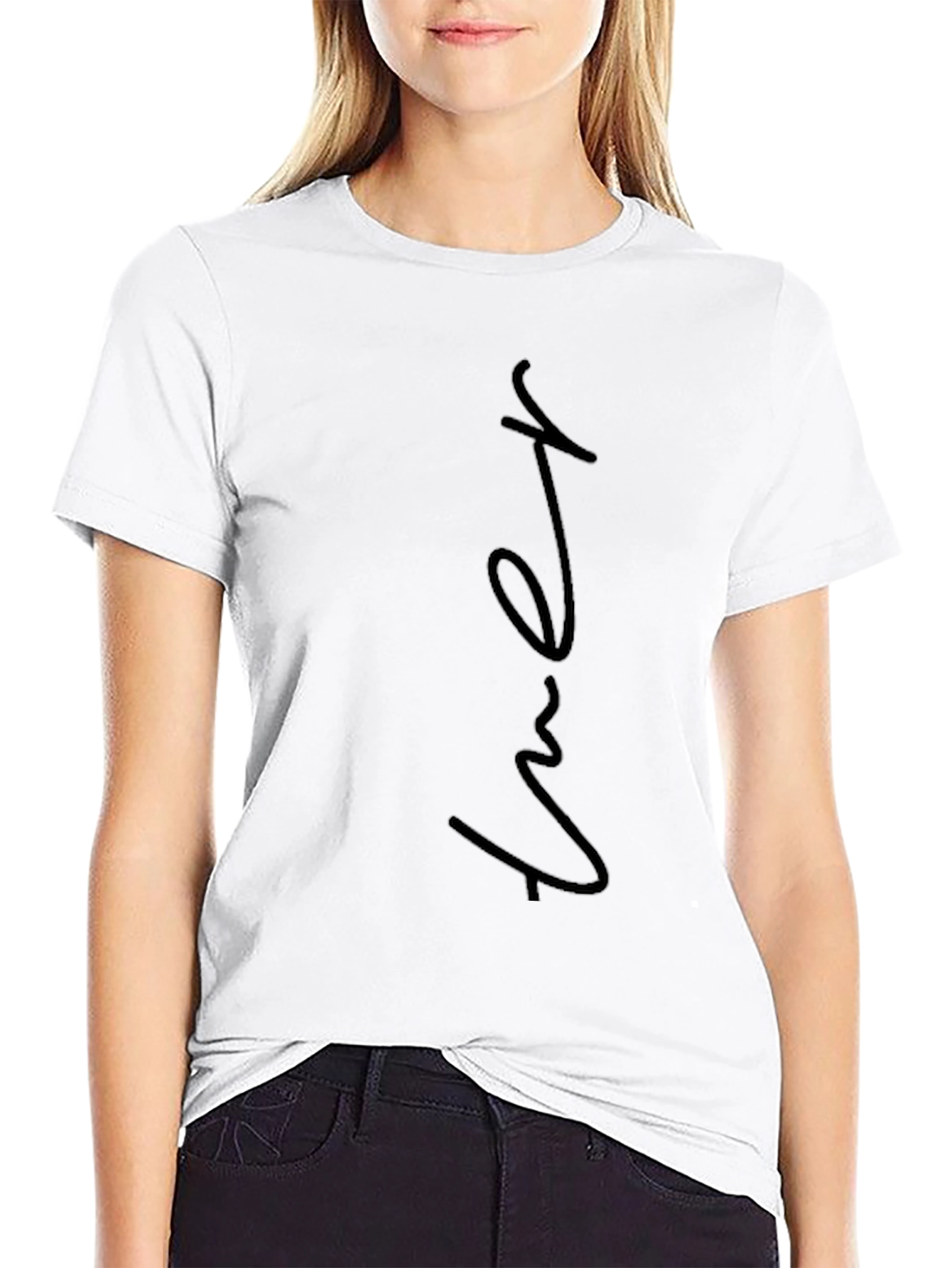 Mens Black T-Shirt with True Design