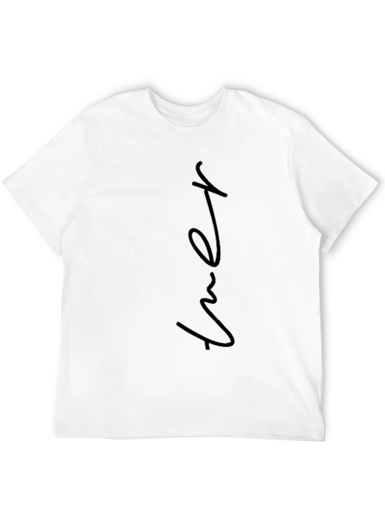 Mens Black T-Shirt with True Design