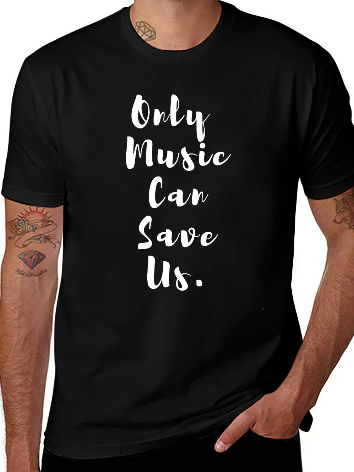 Only Music Can Save Us Black T-Shirt