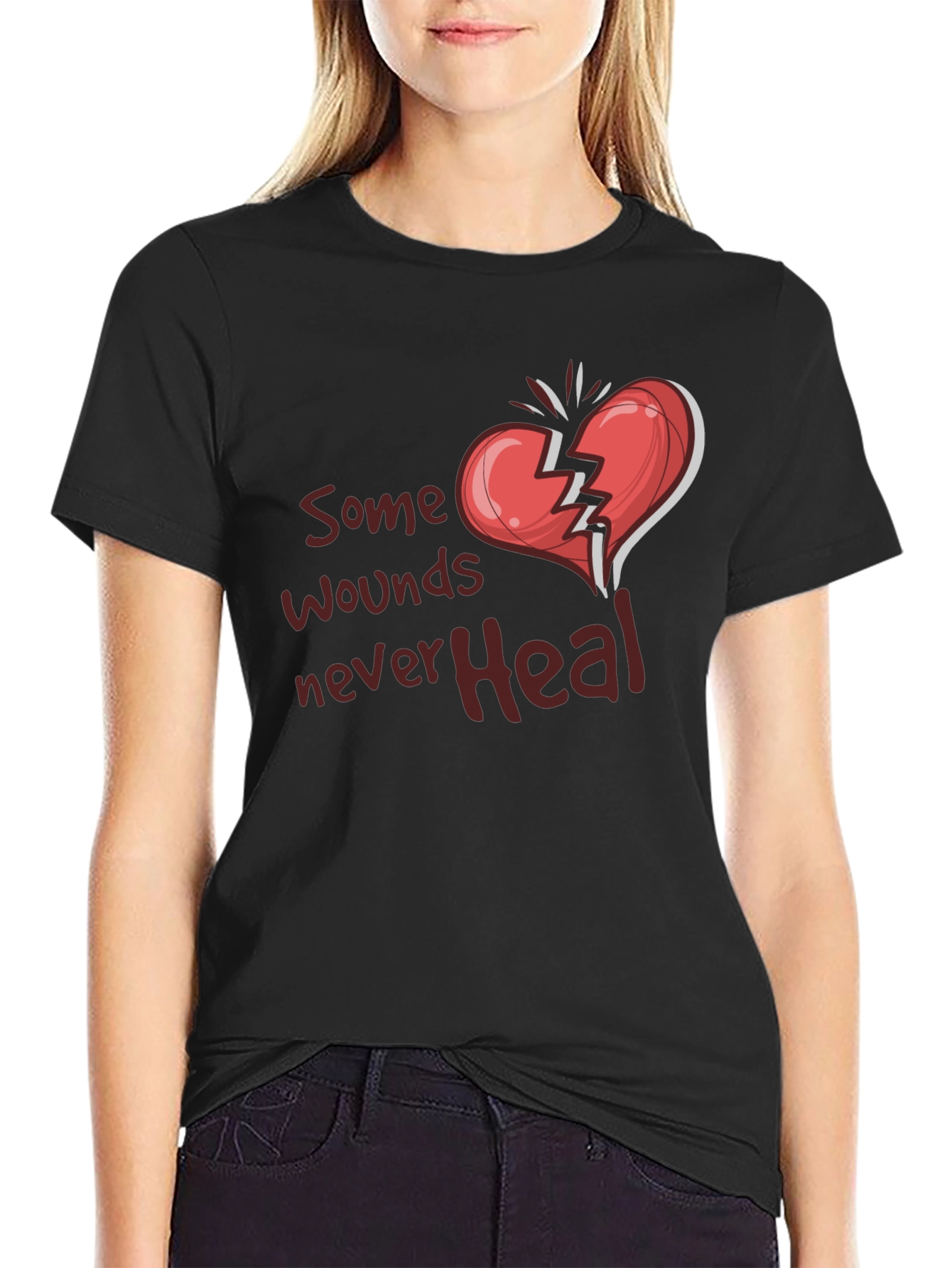 Broken Heart Graphic Tee: Some Wounds Never Heal
