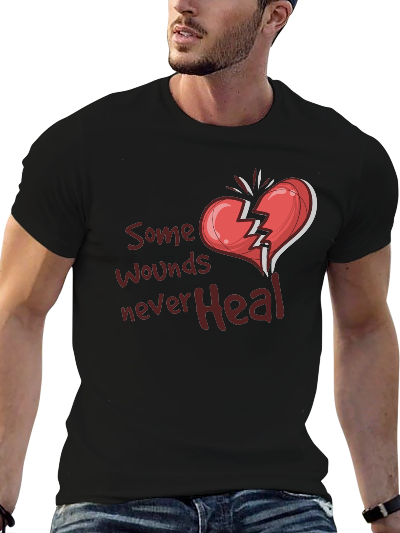 Broken Heart Graphic Tee: Some Wounds Never Heal