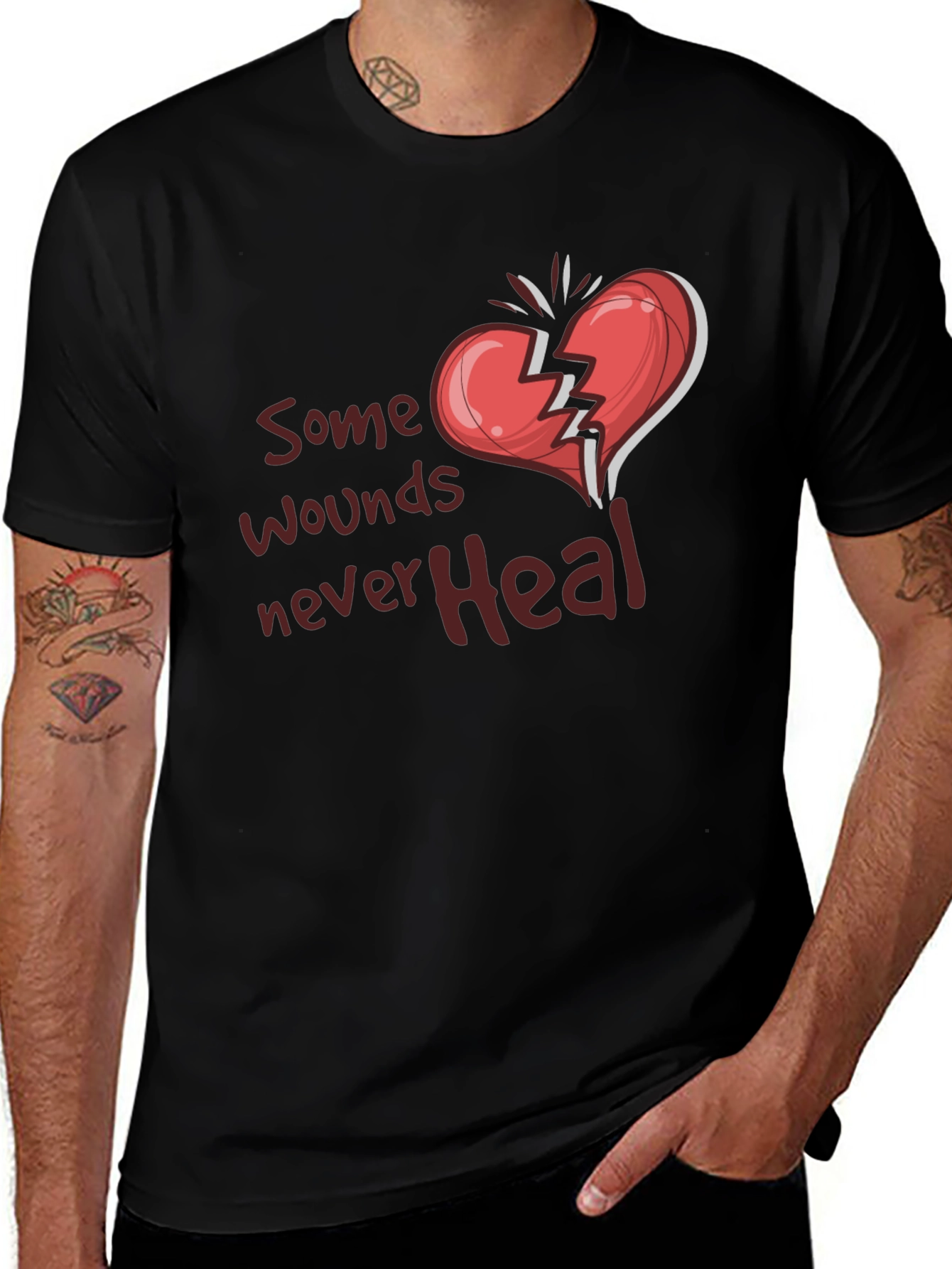 Broken Heart Graphic Tee: Some Wounds Never Heal