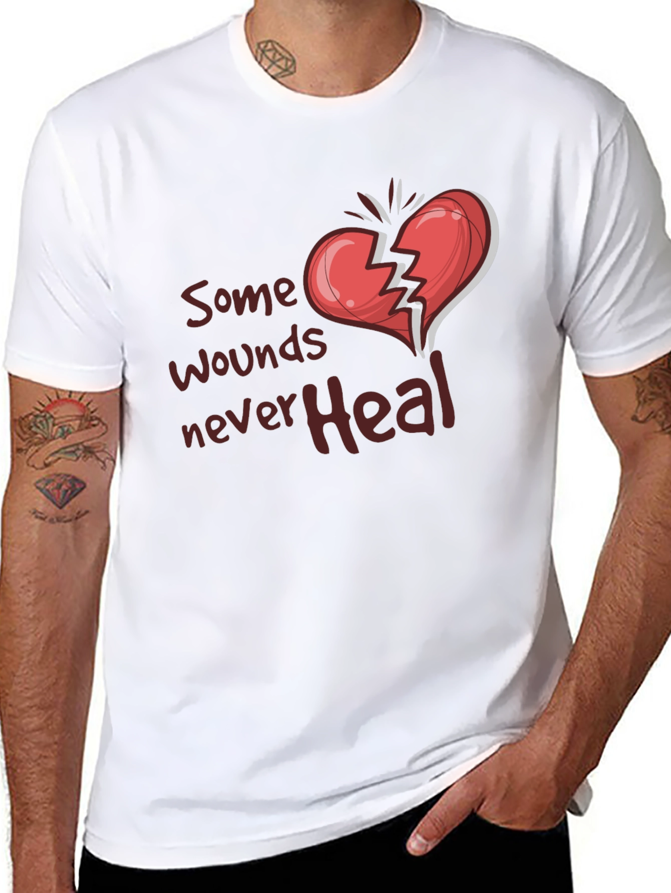 Broken Heart Graphic Tee: Some Wounds Never Heal
