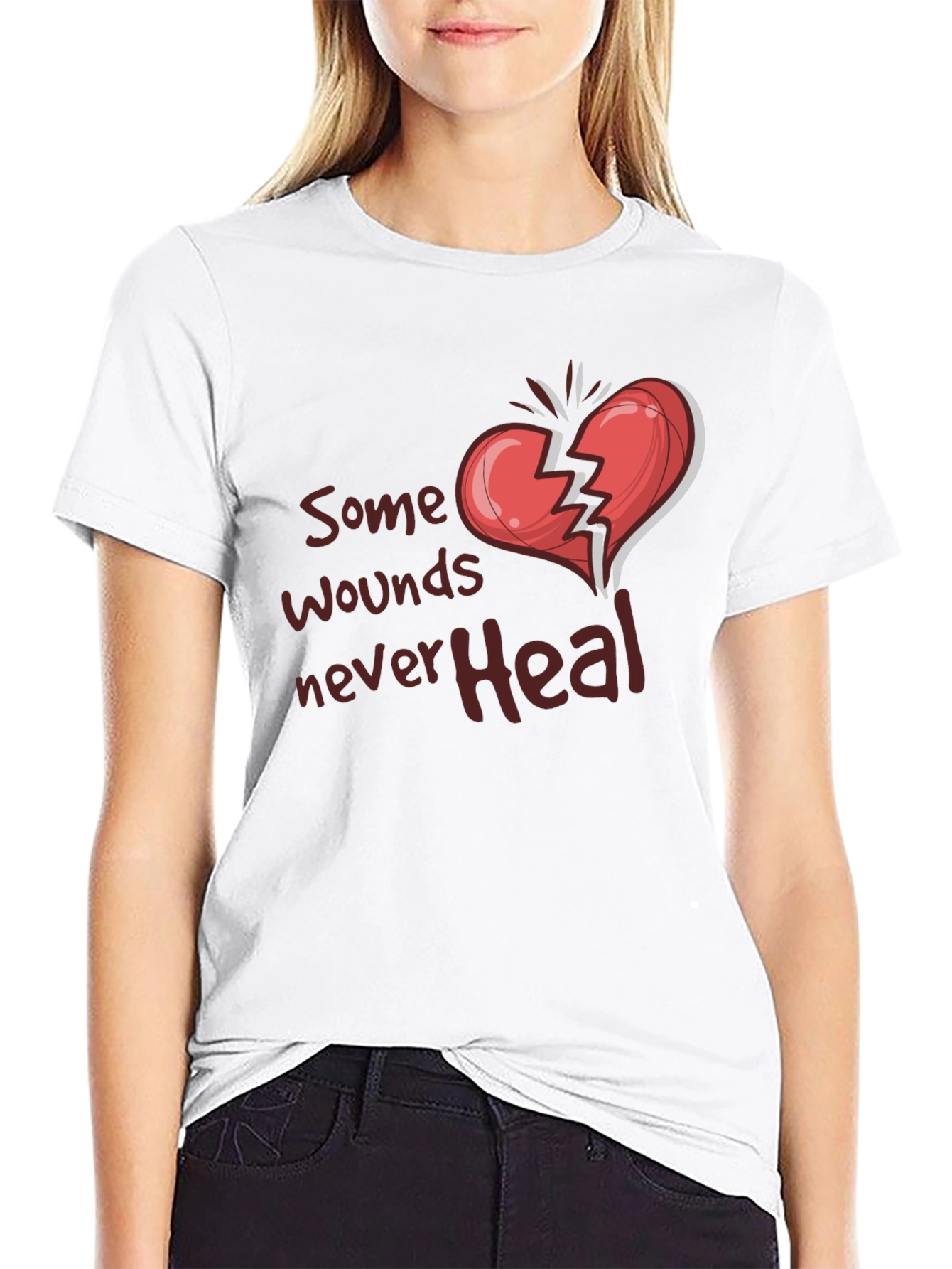 Broken Heart Graphic Tee: Some Wounds Never Heal