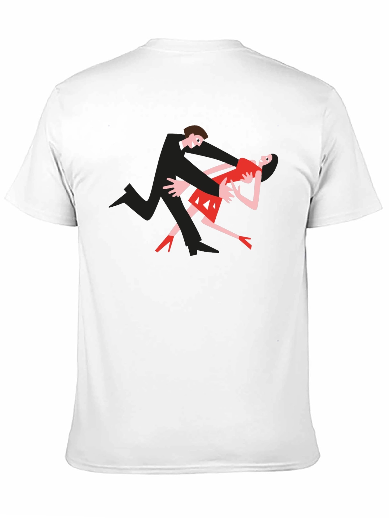 Dancing Couple Graphic Tee - Black Cotton T-Shirt