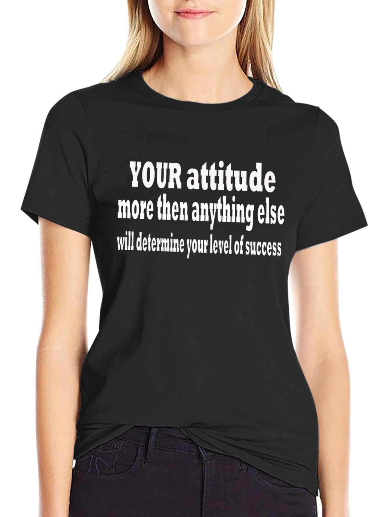 Attitude Determines Success Black T-Shirt