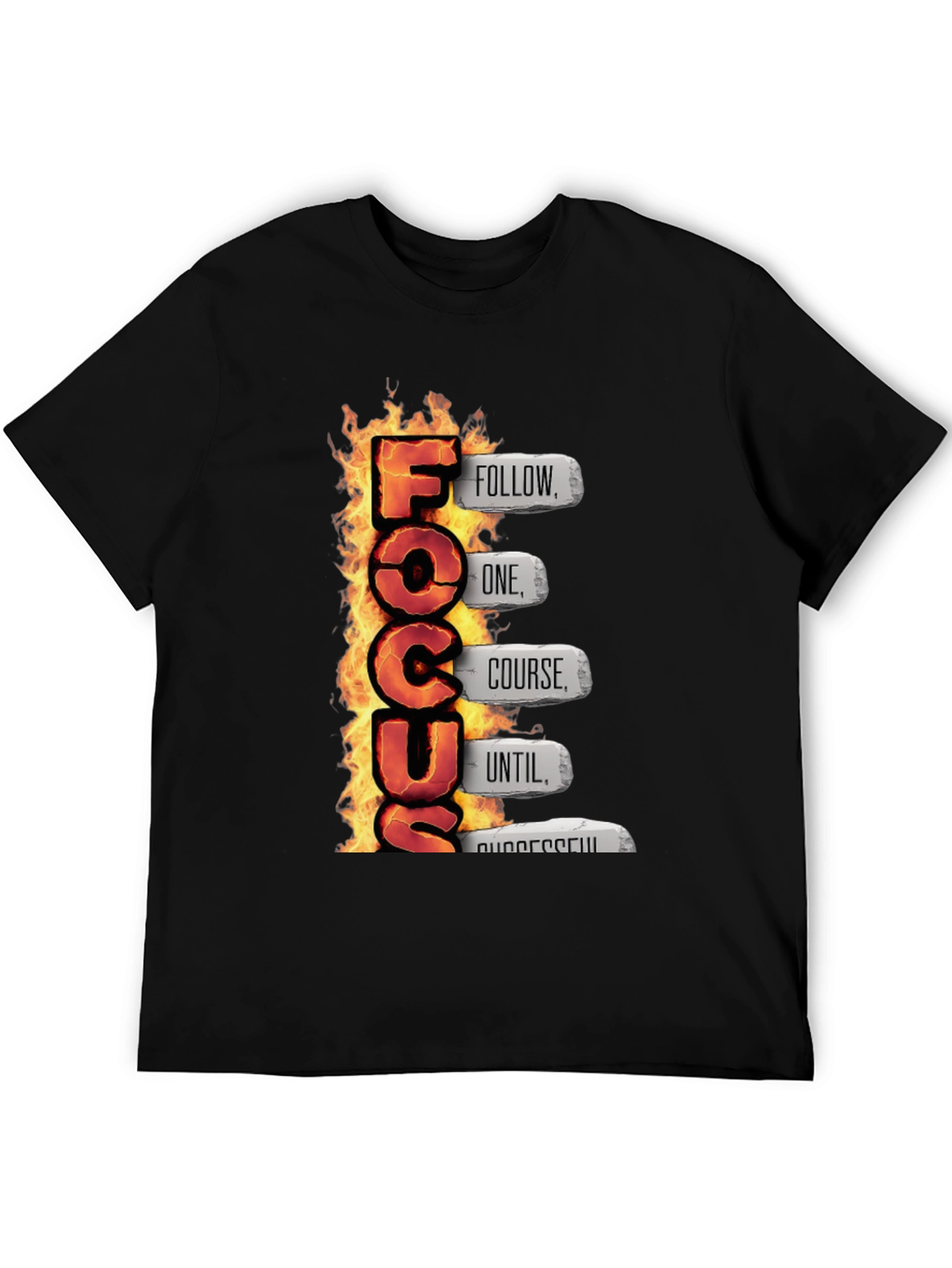 Fiery Focus Motivational T-Shirt