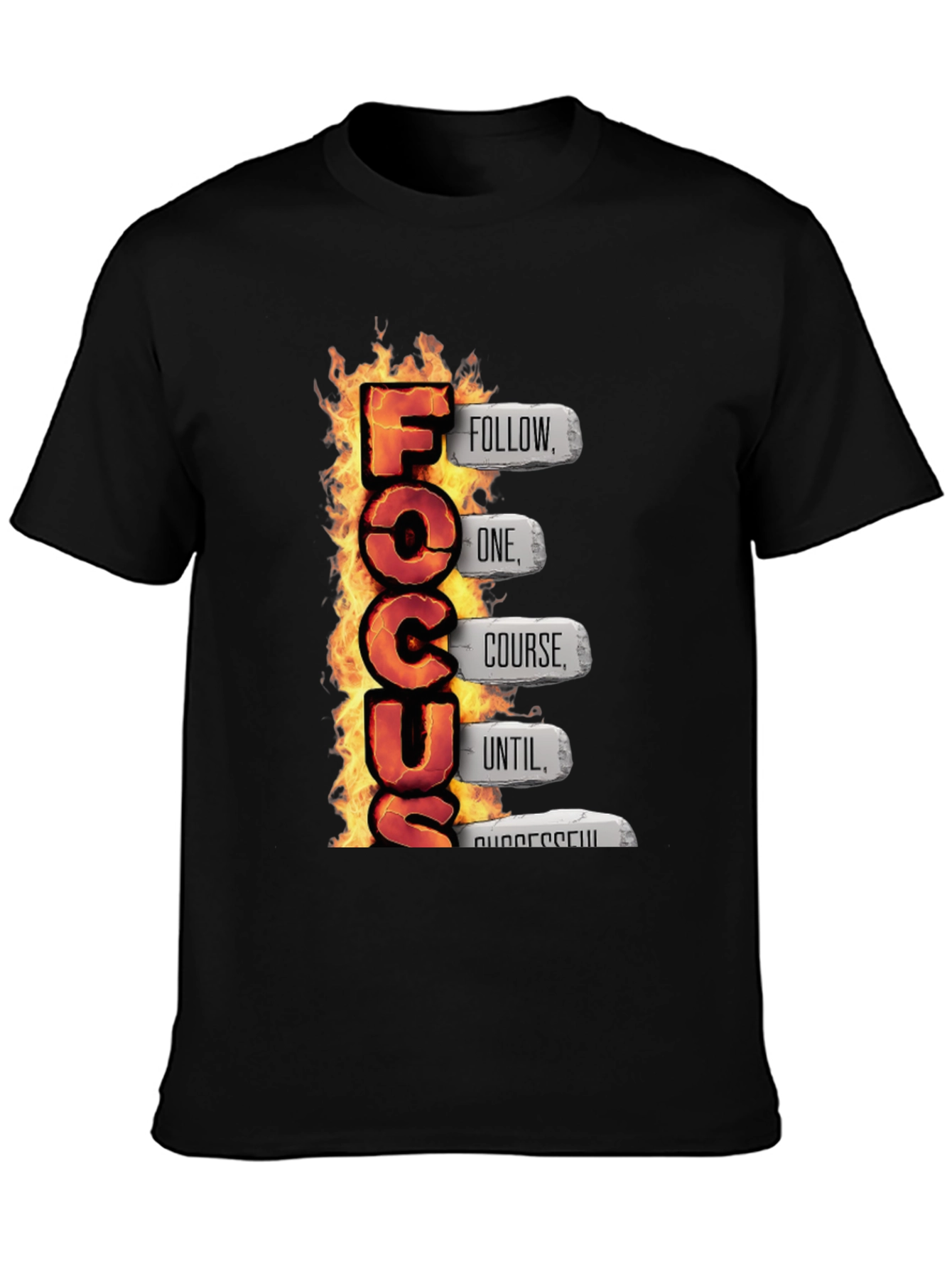 Fiery Focus Motivational T-Shirt