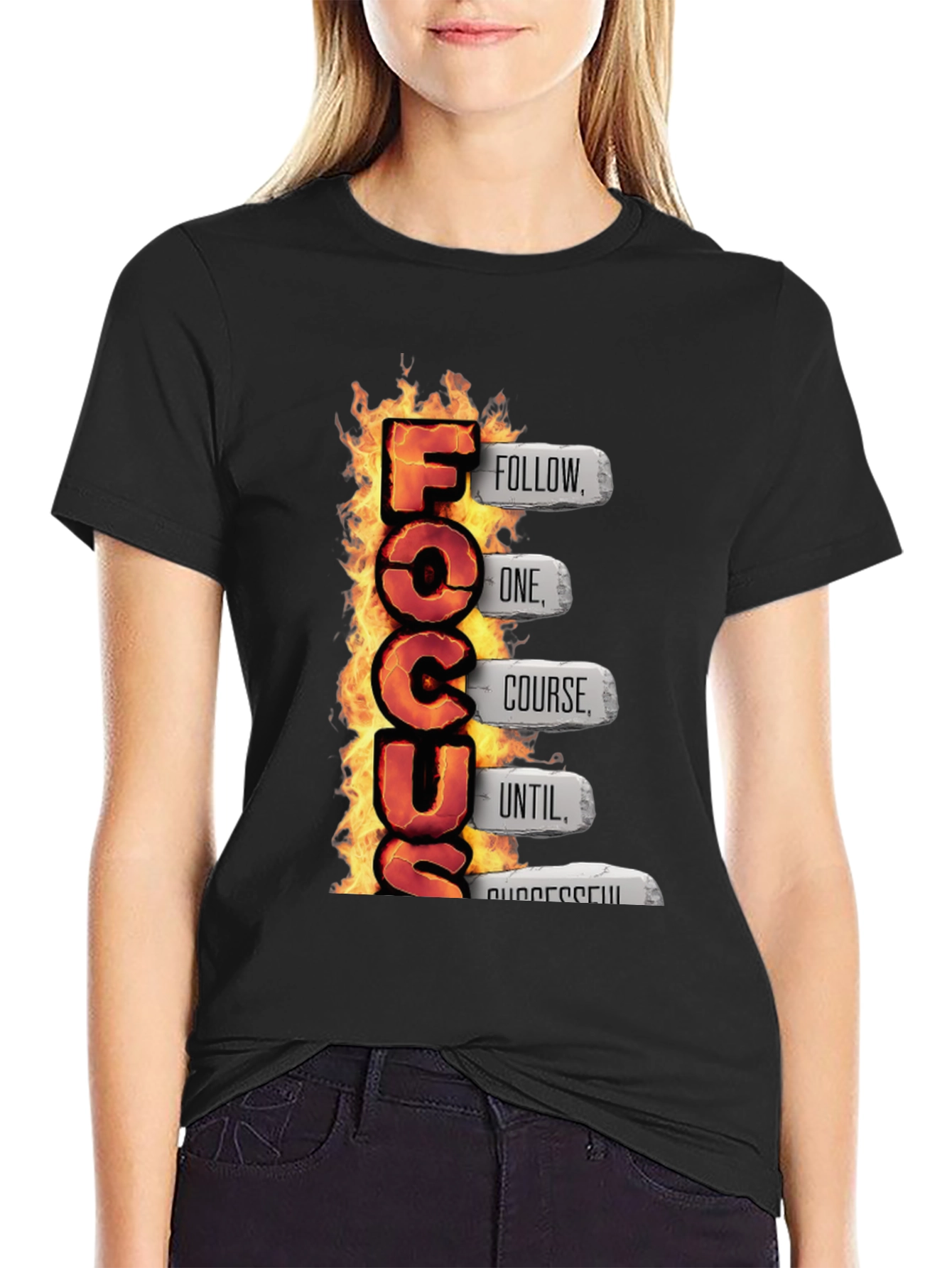 Fiery Focus Motivational T-Shirt