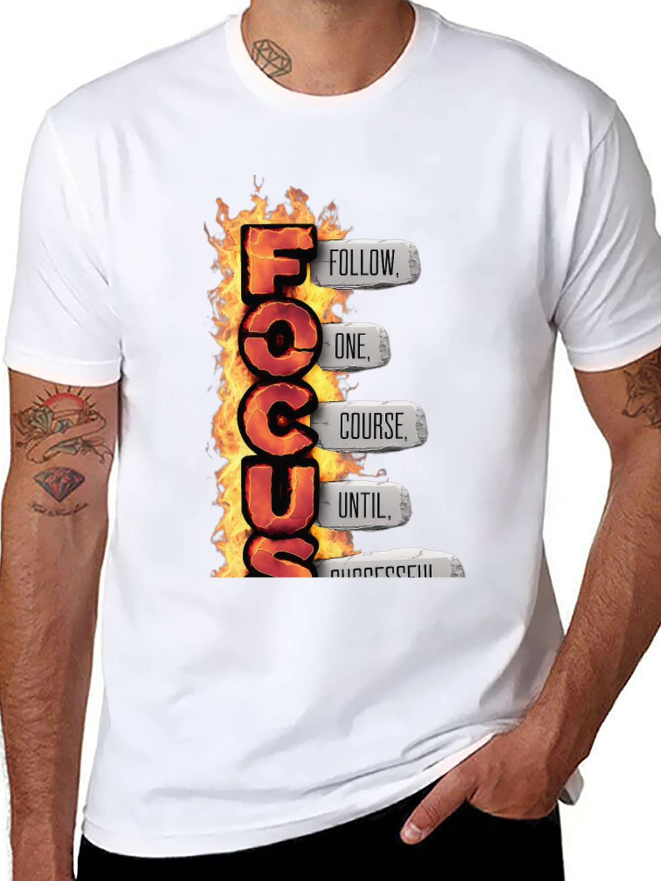 Fiery Focus Motivational T-Shirt
