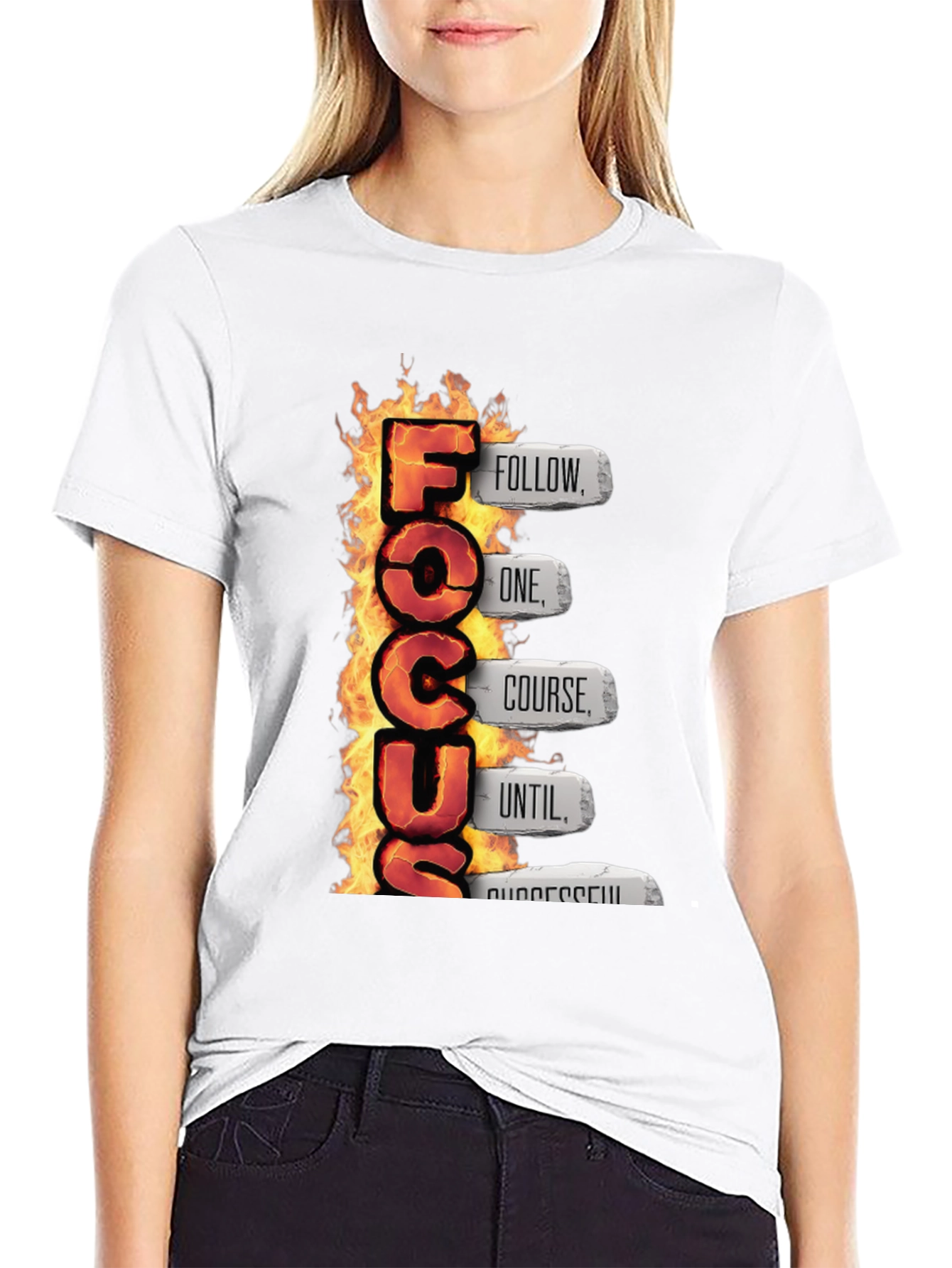 Fiery Focus Motivational T-Shirt