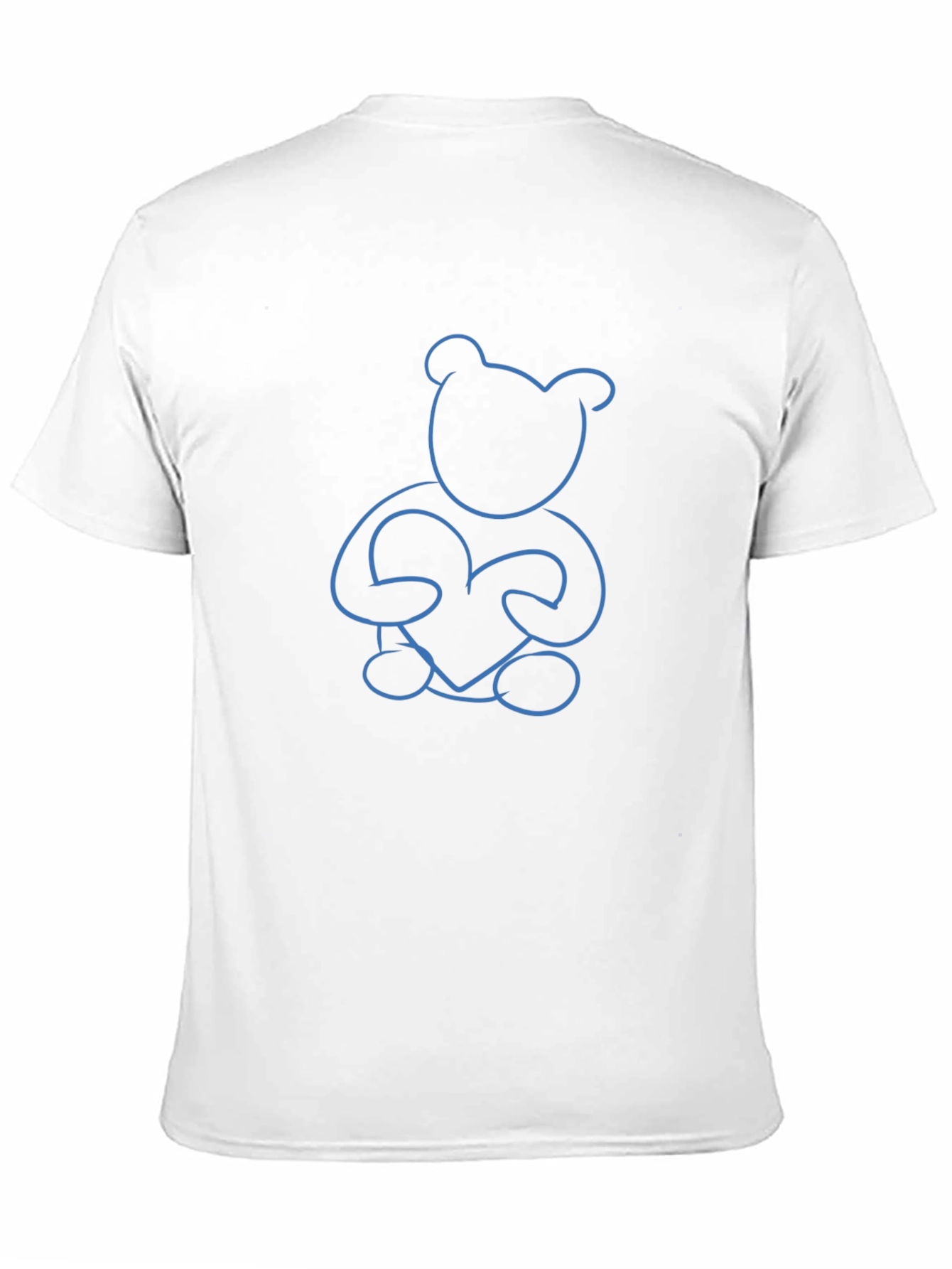 Blue Teddy Bear Heart Graphic Tee - Unisex