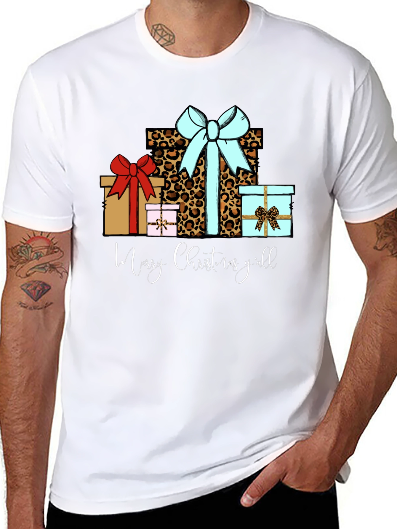 Merry Christmas Yall Gift Boxes T-Shirt