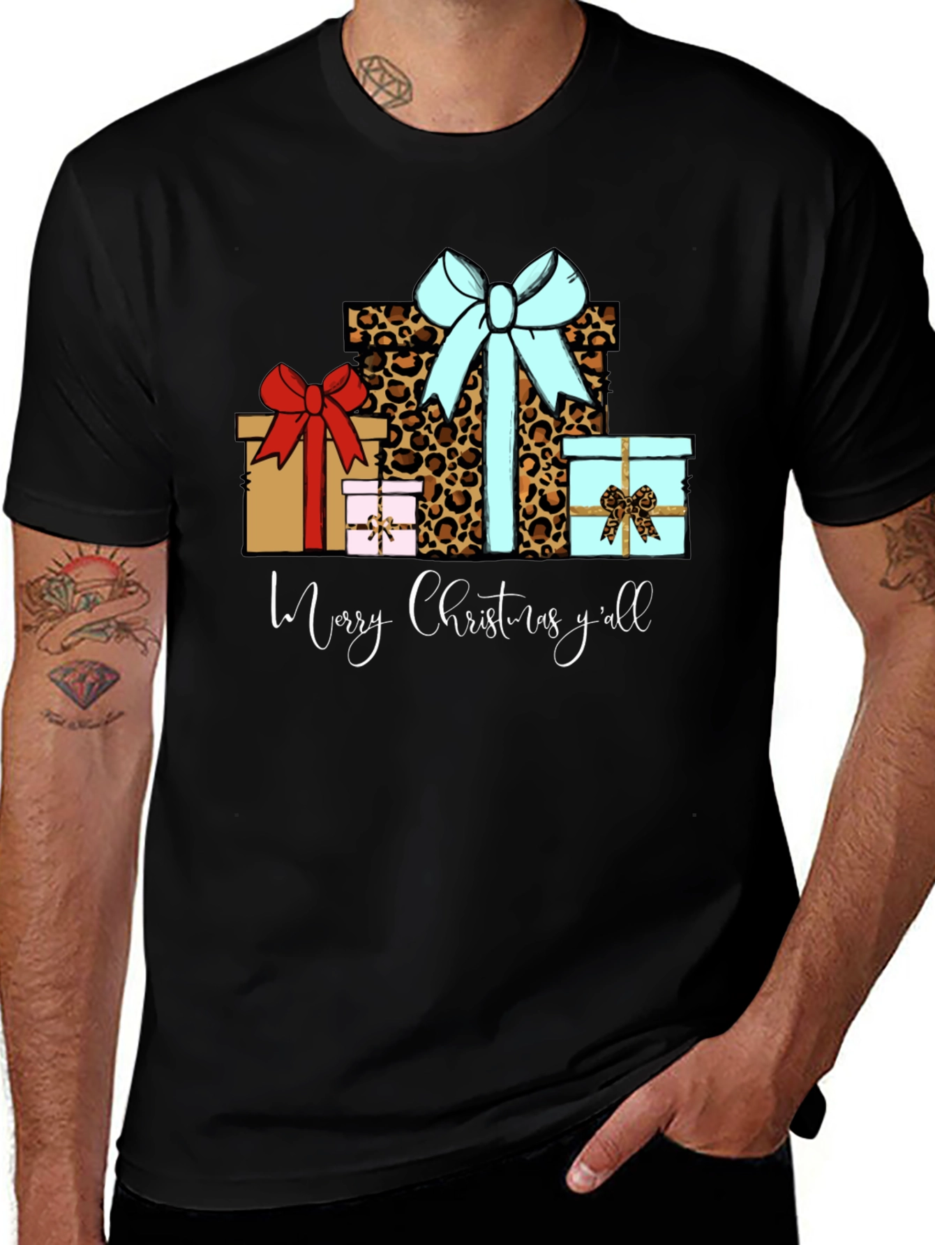 Merry Christmas Yall Gift Boxes T-Shirt