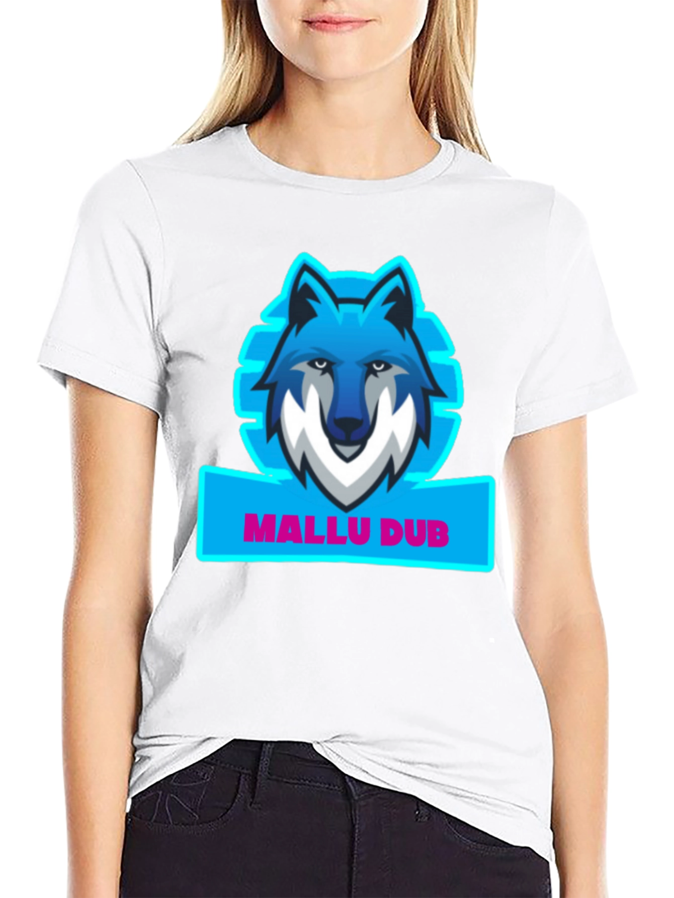 Wolf Graphic Black T-Shirt - Mallu Dub