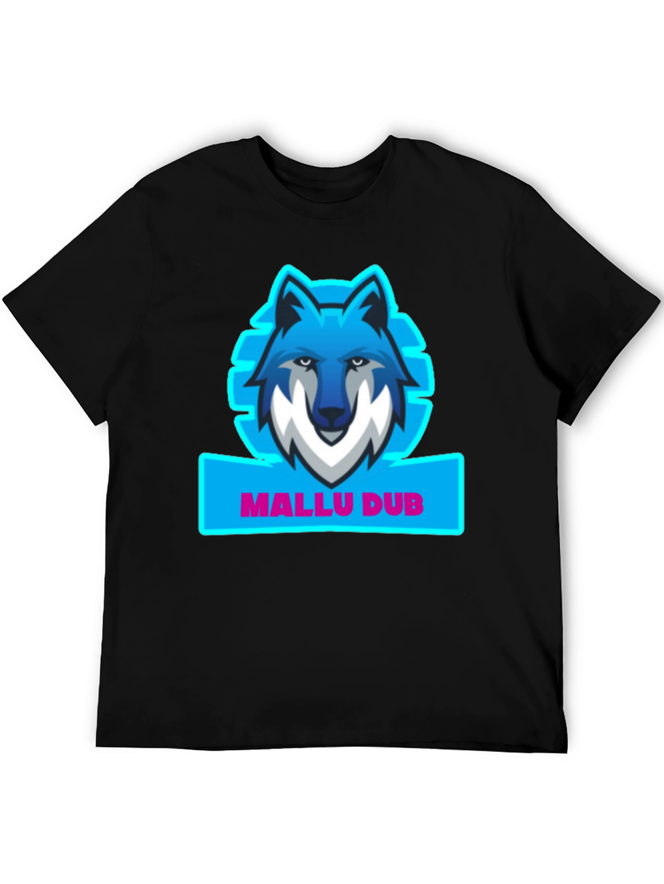 Wolf Graphic Black T-Shirt - Mallu Dub