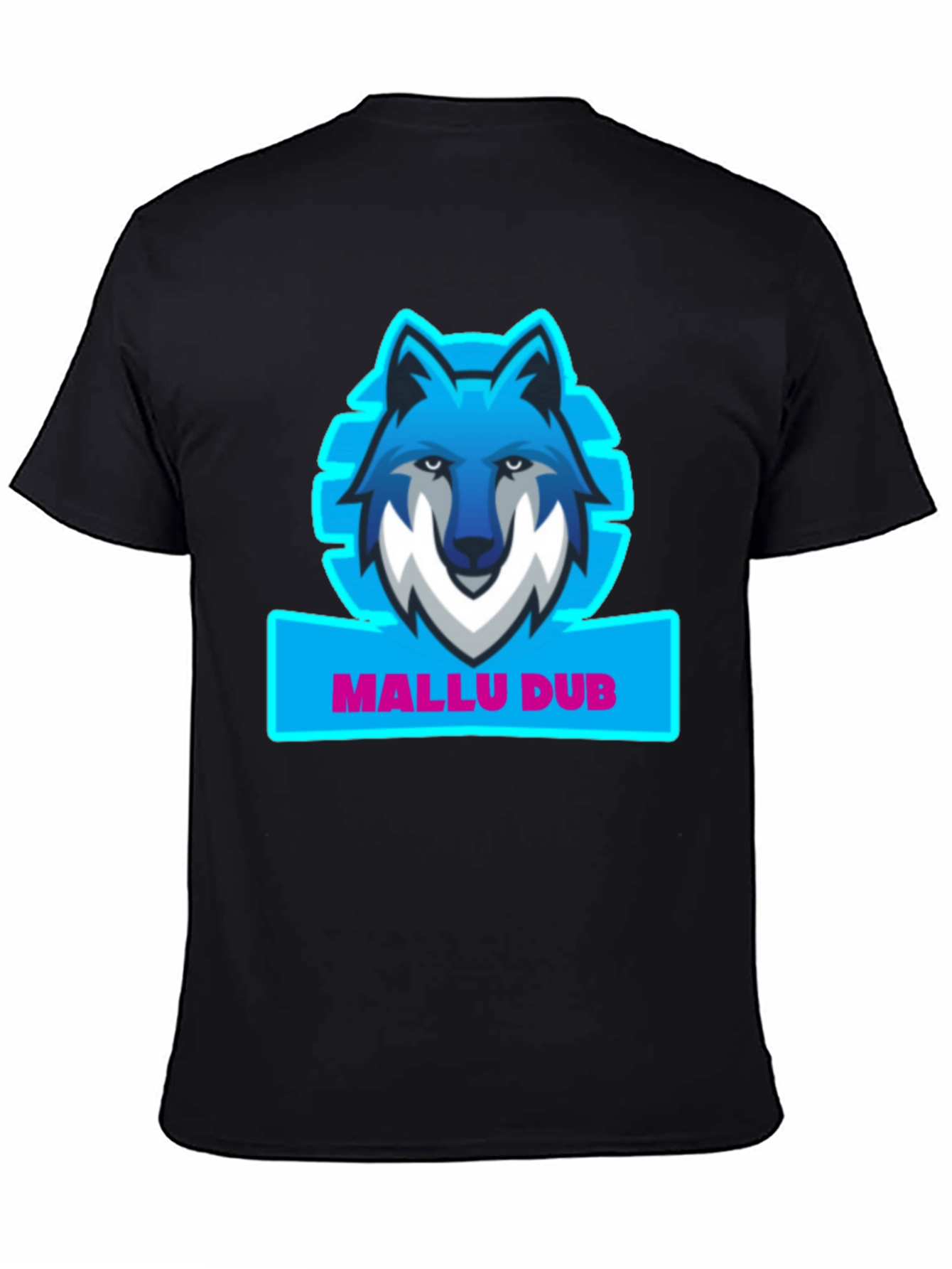 Wolf Graphic Black T-Shirt - Mallu Dub