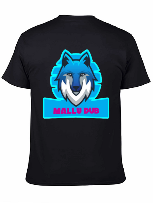 Wolf Graphic Black T-Shirt - Mallu Dub